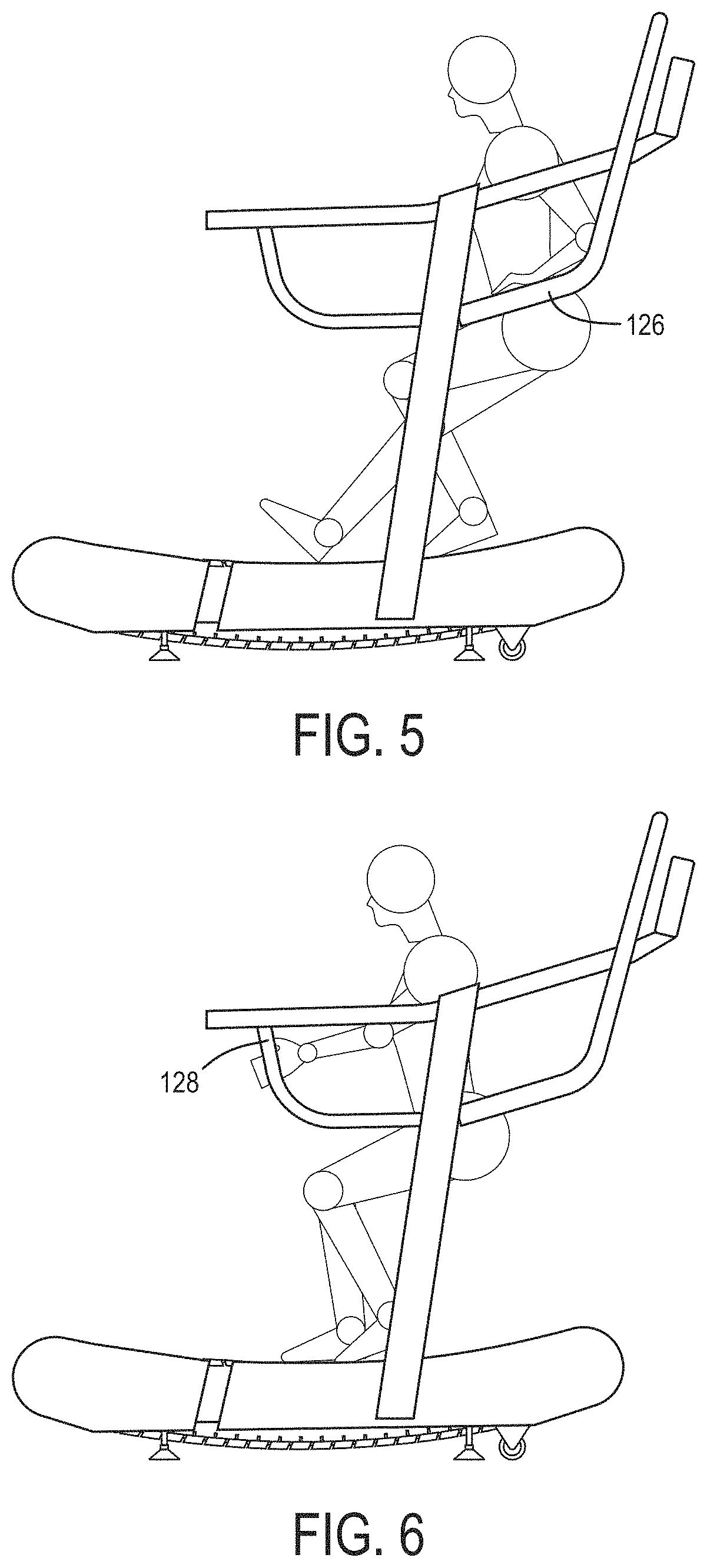 Patent US11779801 Figure 5 – Handrail configuration for a treadmill