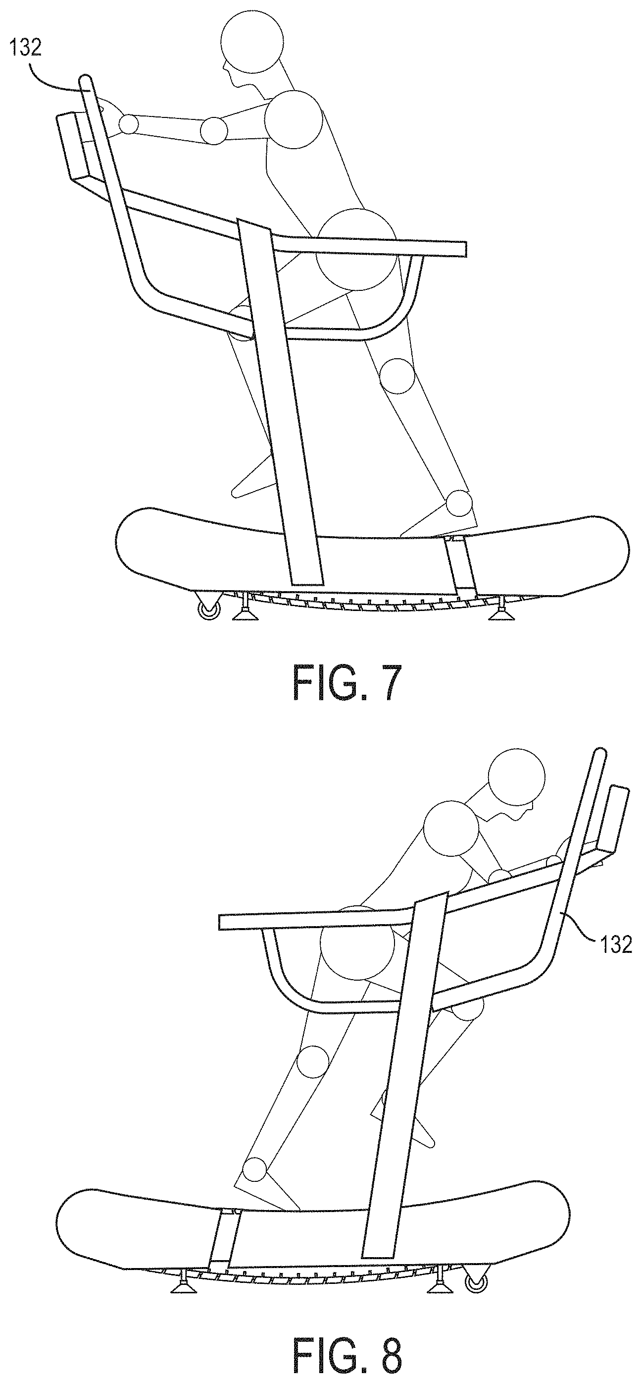 Patent US11779801 Figure 6 – Handrail configuration for a treadmill