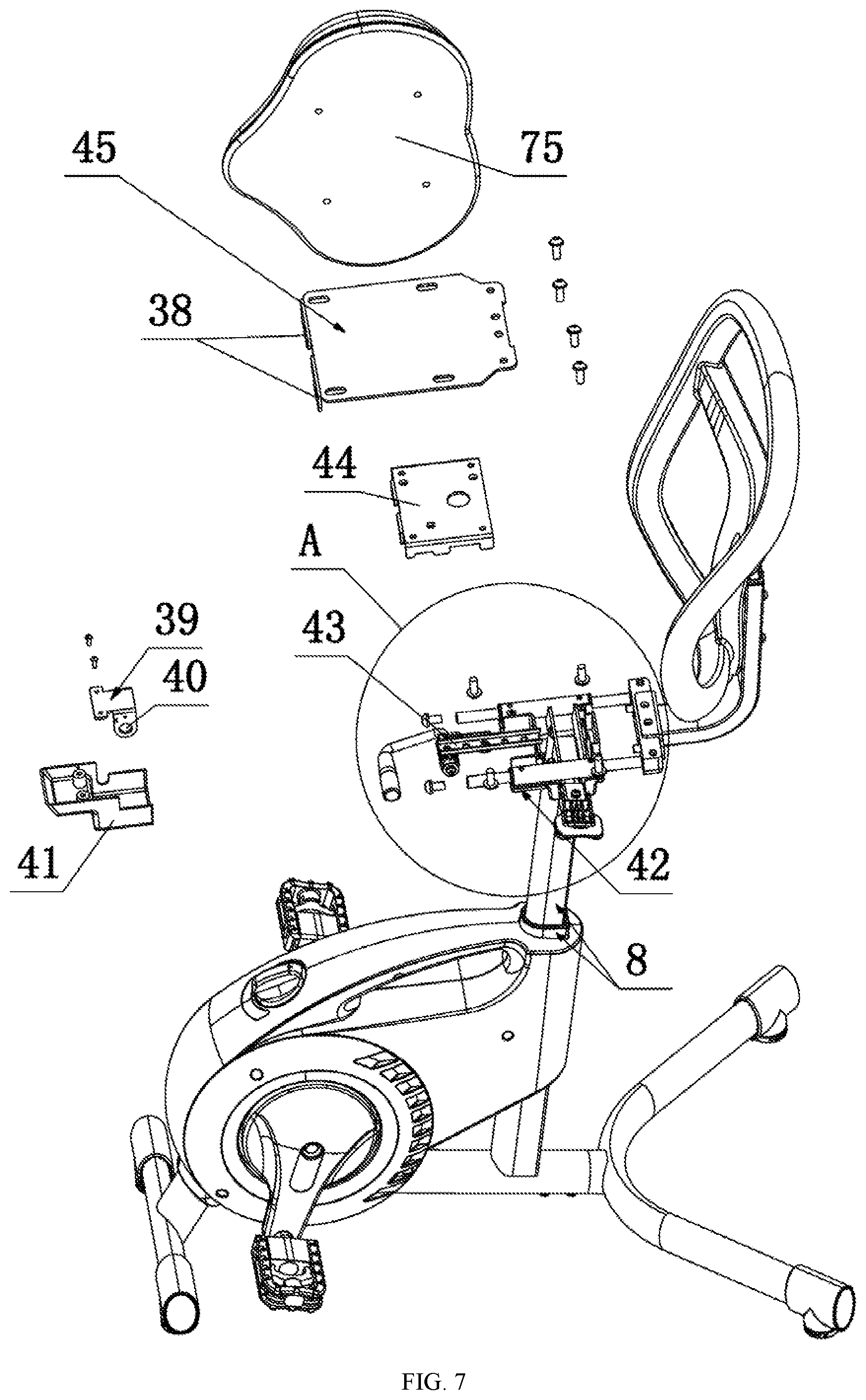 Patent US11779803 Figure 6 – Fitness bike