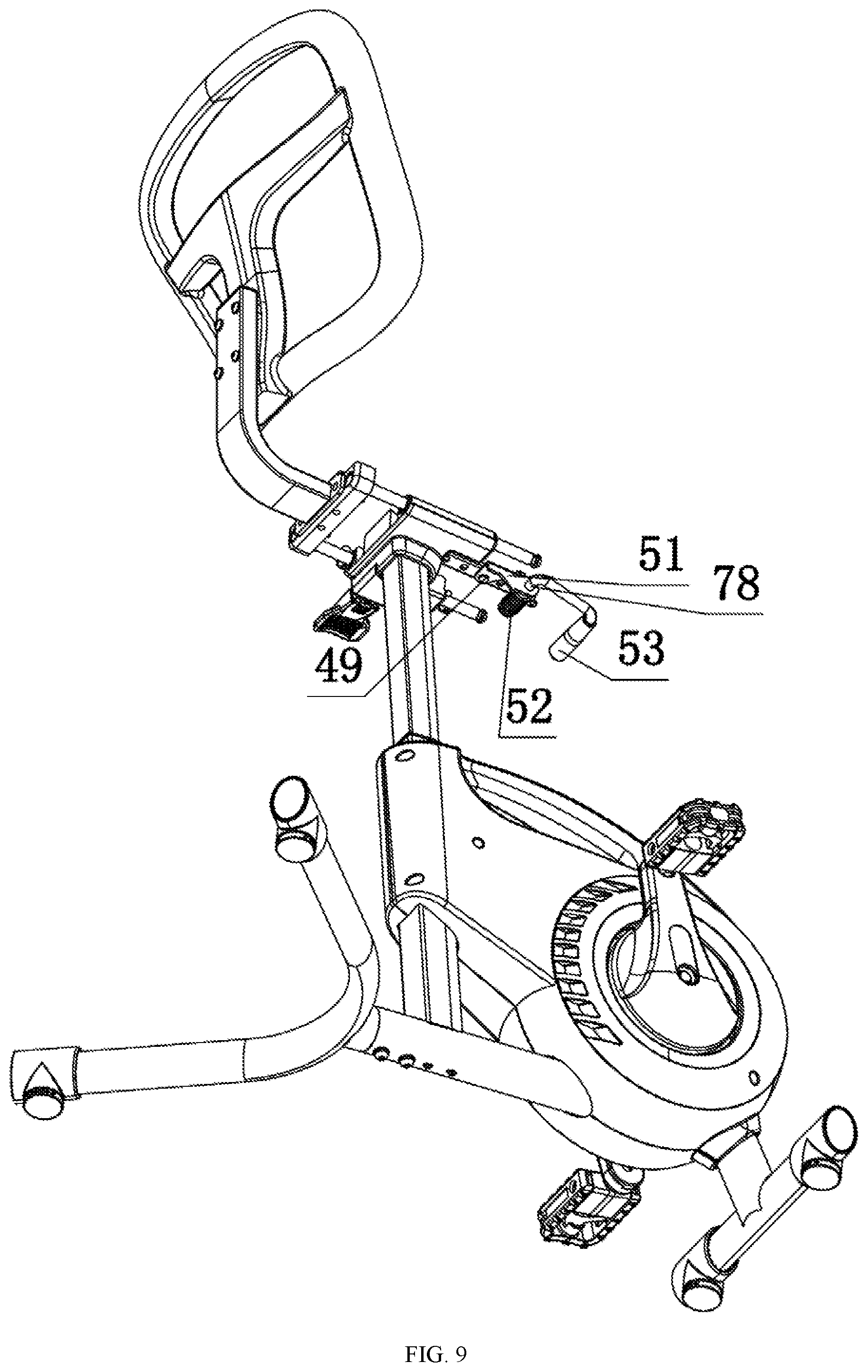 Patent US11779803 Figure 8 – Fitness bike