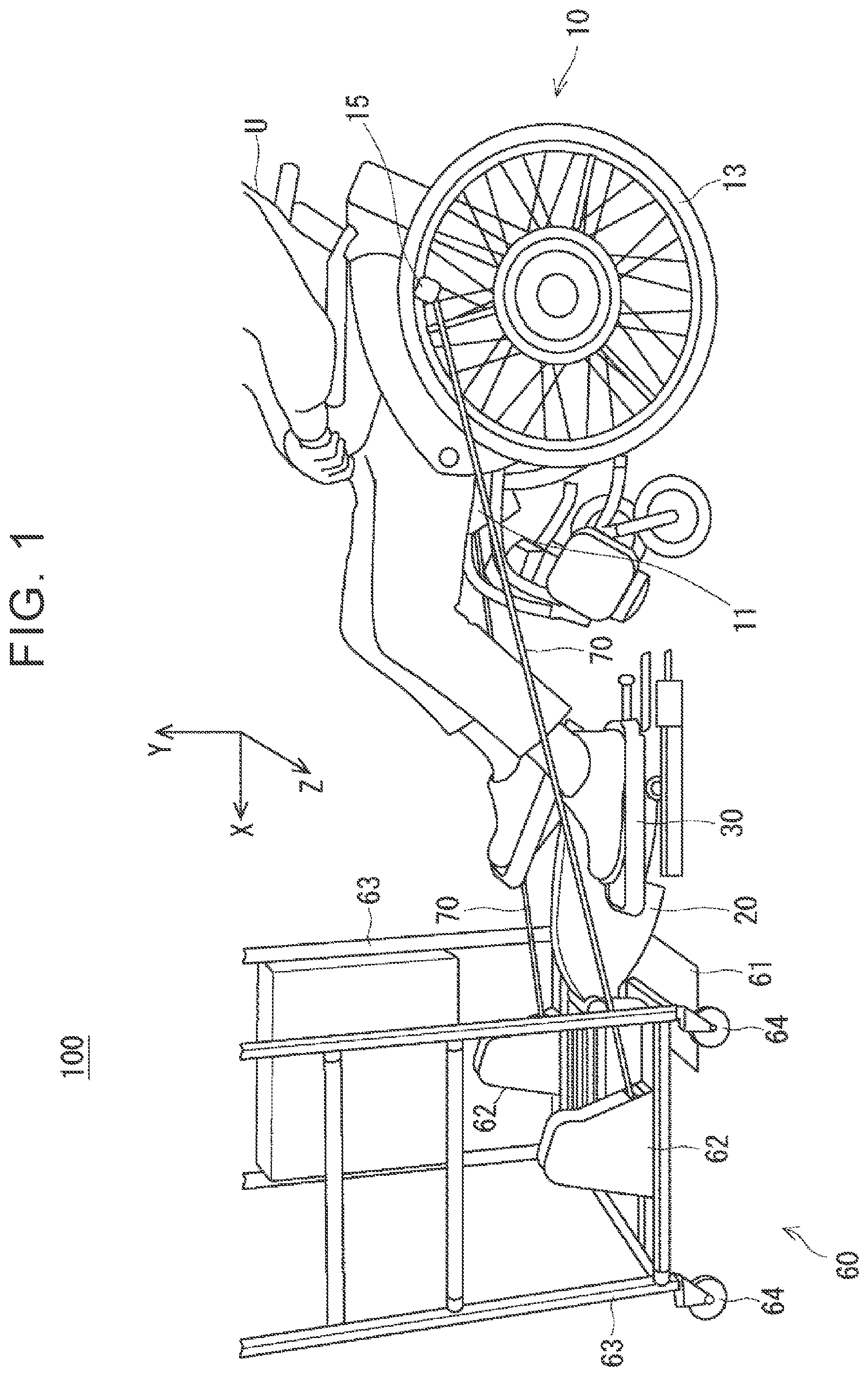 Patent US11779804 — Pedaling exercise machine and fixing method thereof — Figure 1