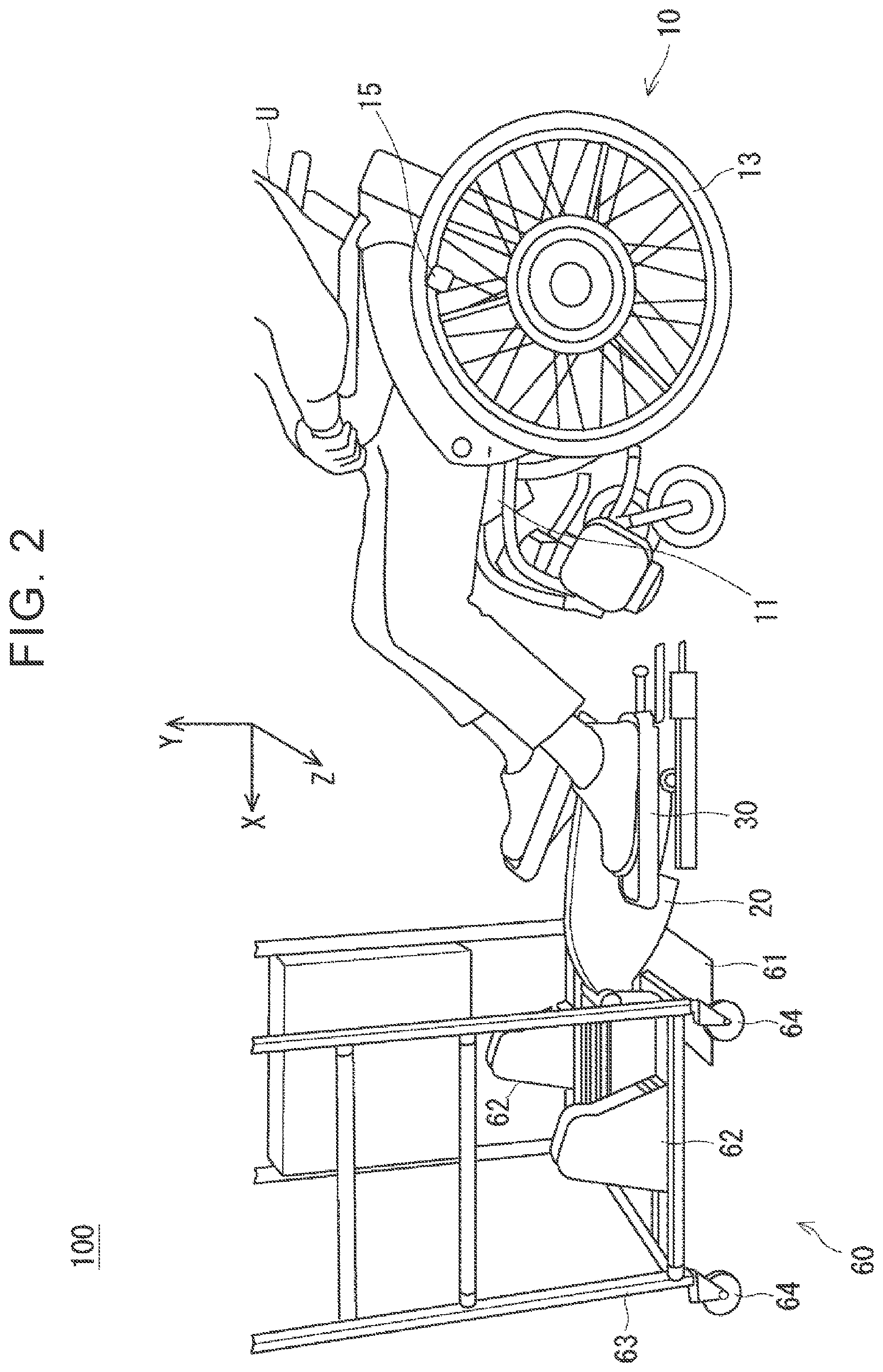 Patent US11779804 Figure 2 – Pedaling exercise machine and fixing method thereof