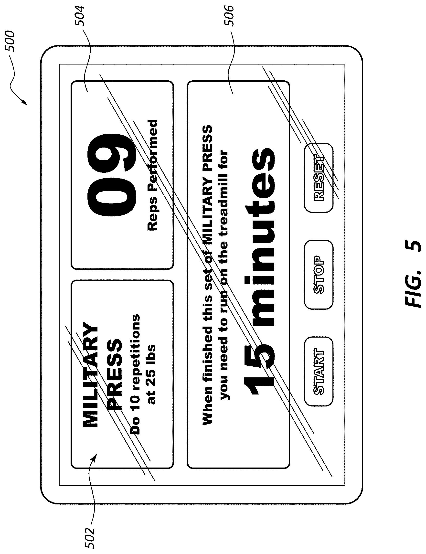 Patent US11779812 Figure 5 – Treadmill configured to automatically determine user exercise movement