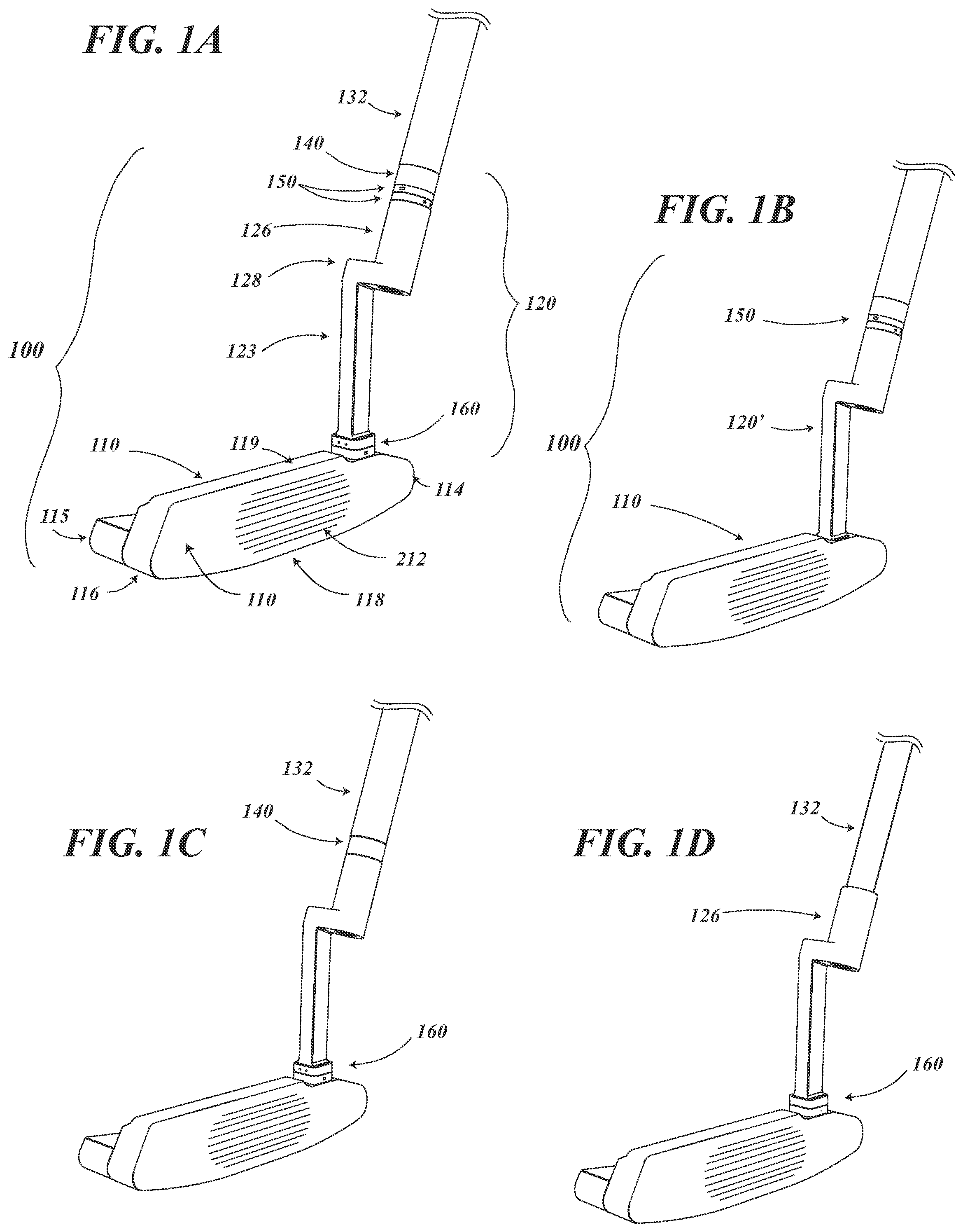 Patent US11779815 Figure 1 – Adjustable and interchangeable modular hosel golf club assembly