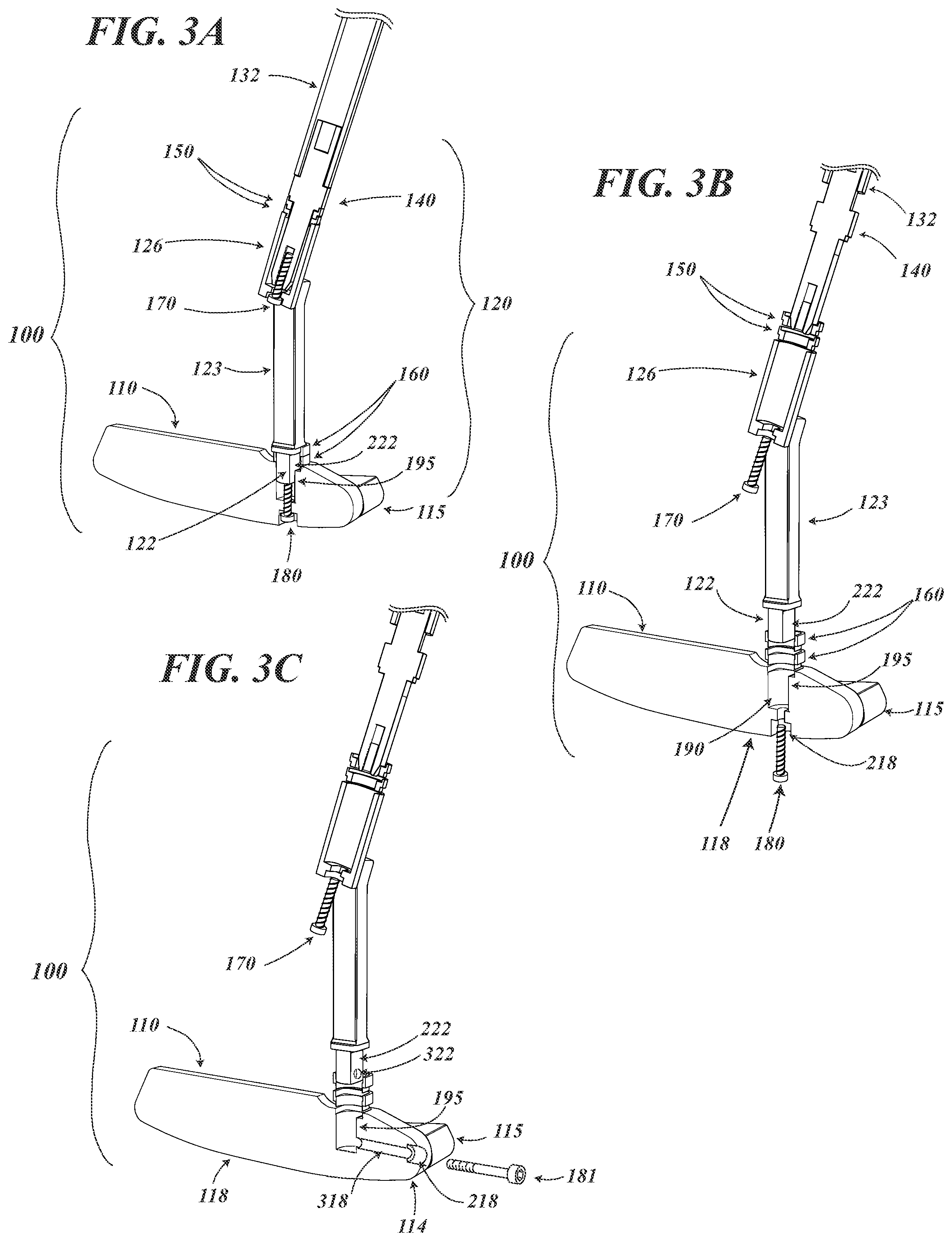 Patent US11779815 Figure 3 – Adjustable and interchangeable modular hosel golf club assembly