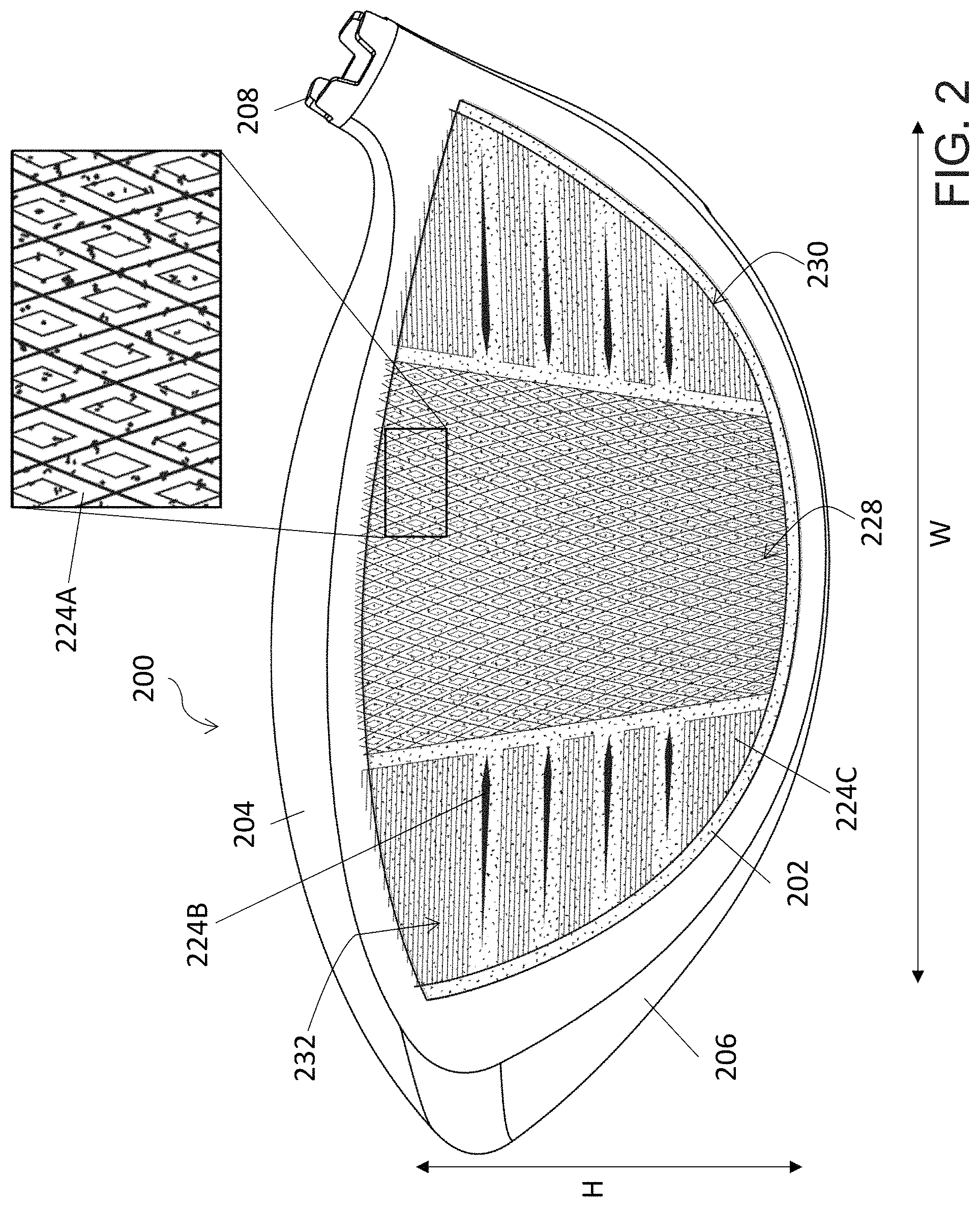 Patent US11779816 Figure 2 – Laser-contrasted golf club head and manufacturing process