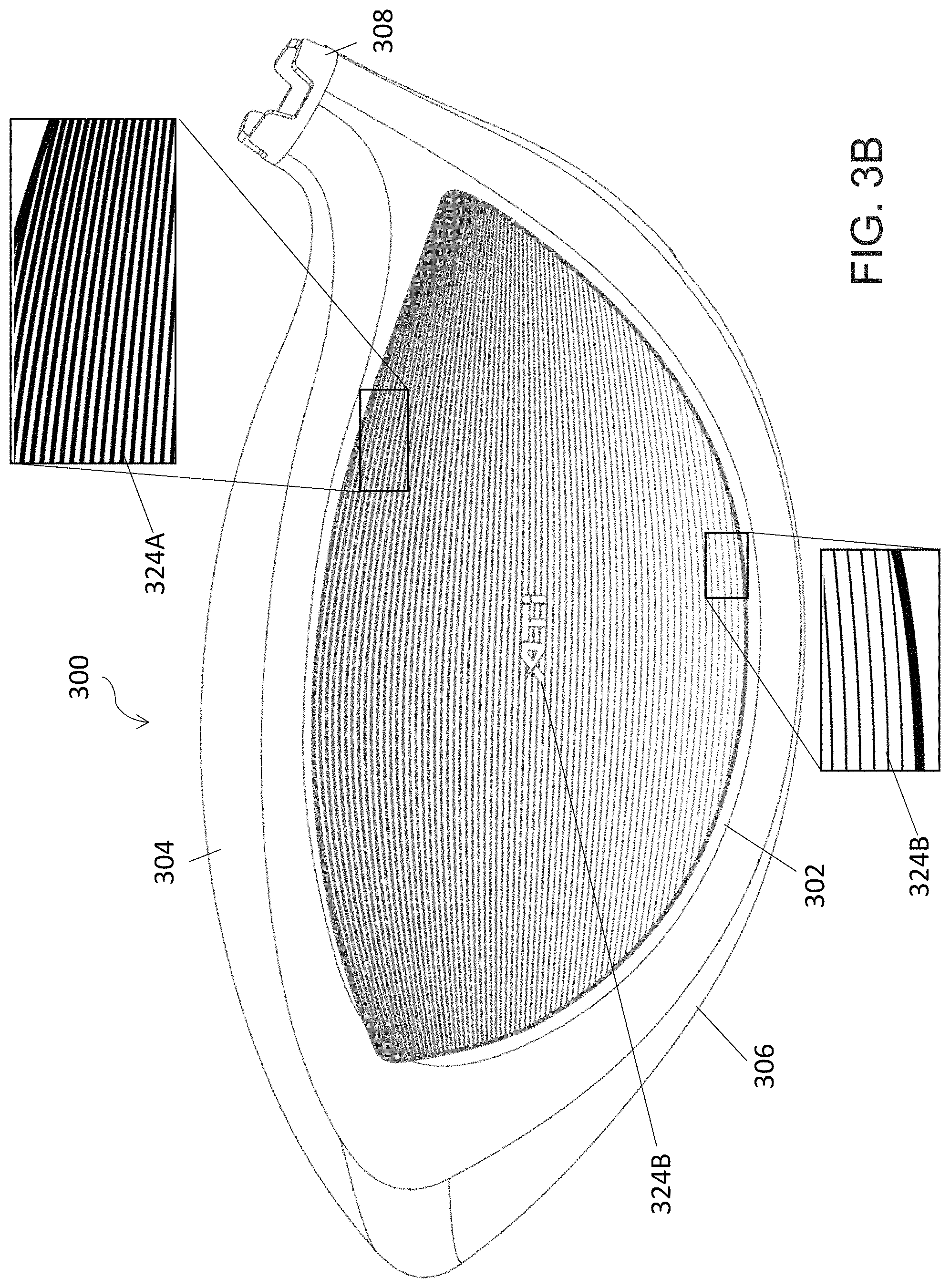Patent US11779816 Figure 4 – Laser-contrasted golf club head and manufacturing process