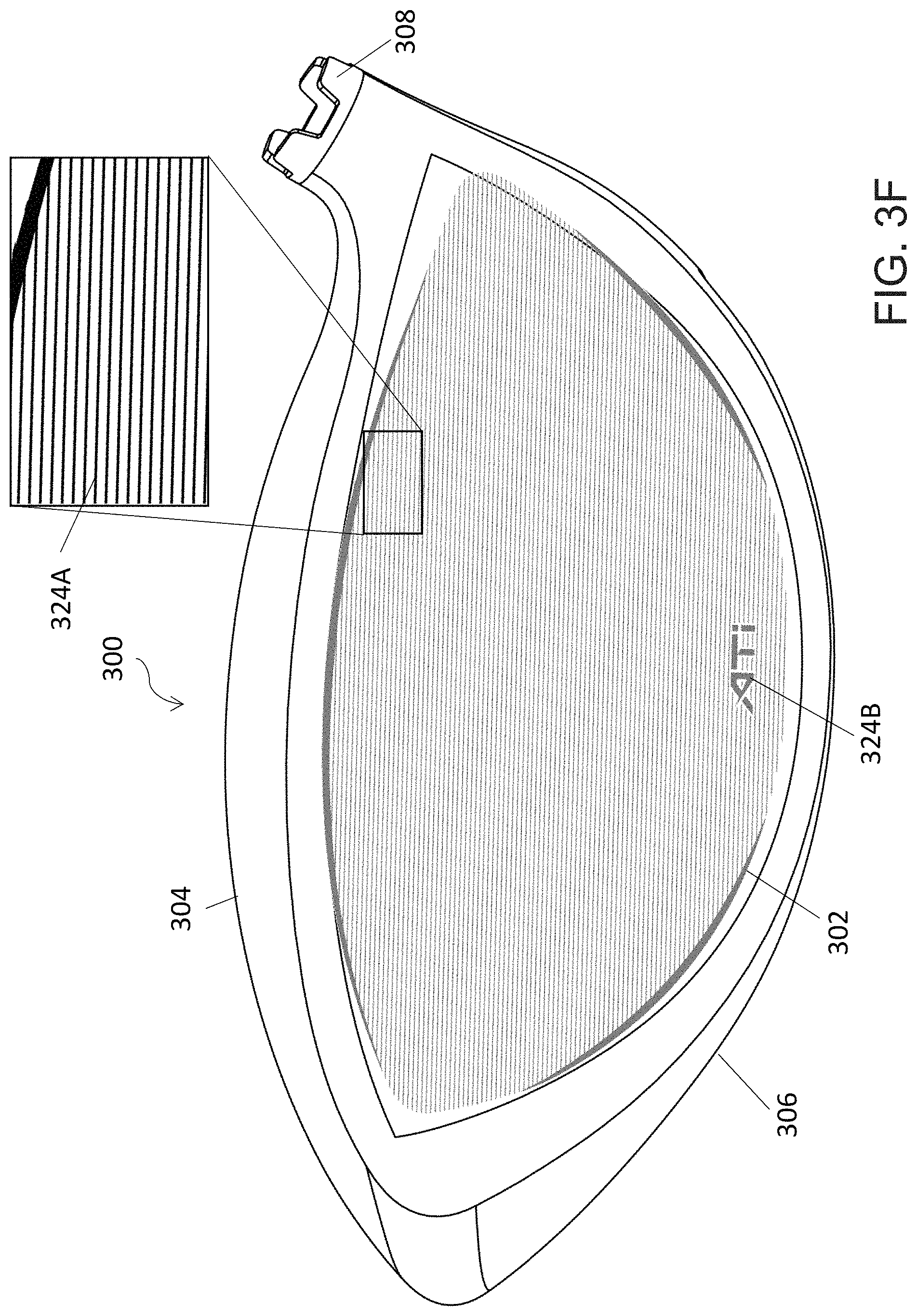Patent US11779816 Figure 8 – Laser-contrasted golf club head and manufacturing process
