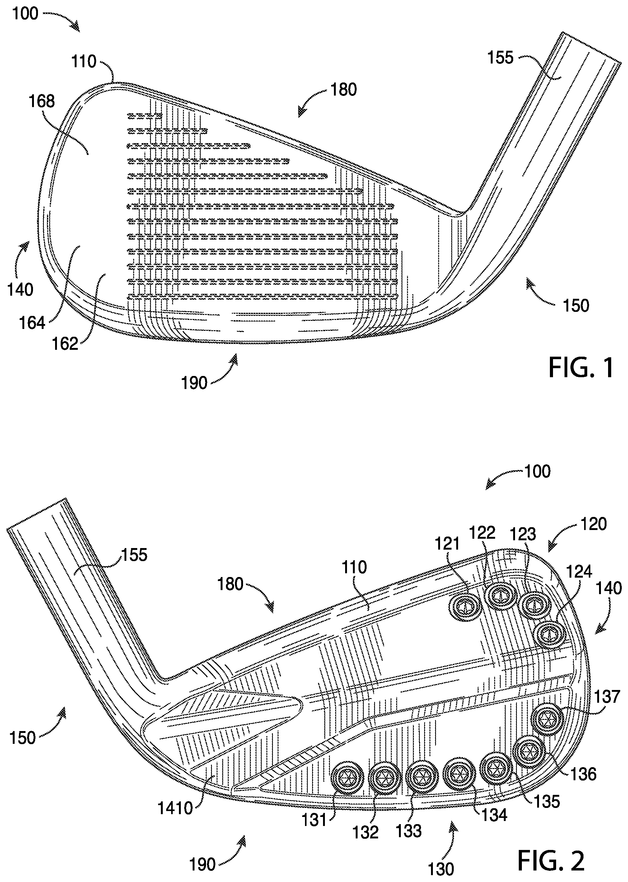 Patent US11779817 Figure 1 – Golf club heads and methods to manufacture golf club heads
