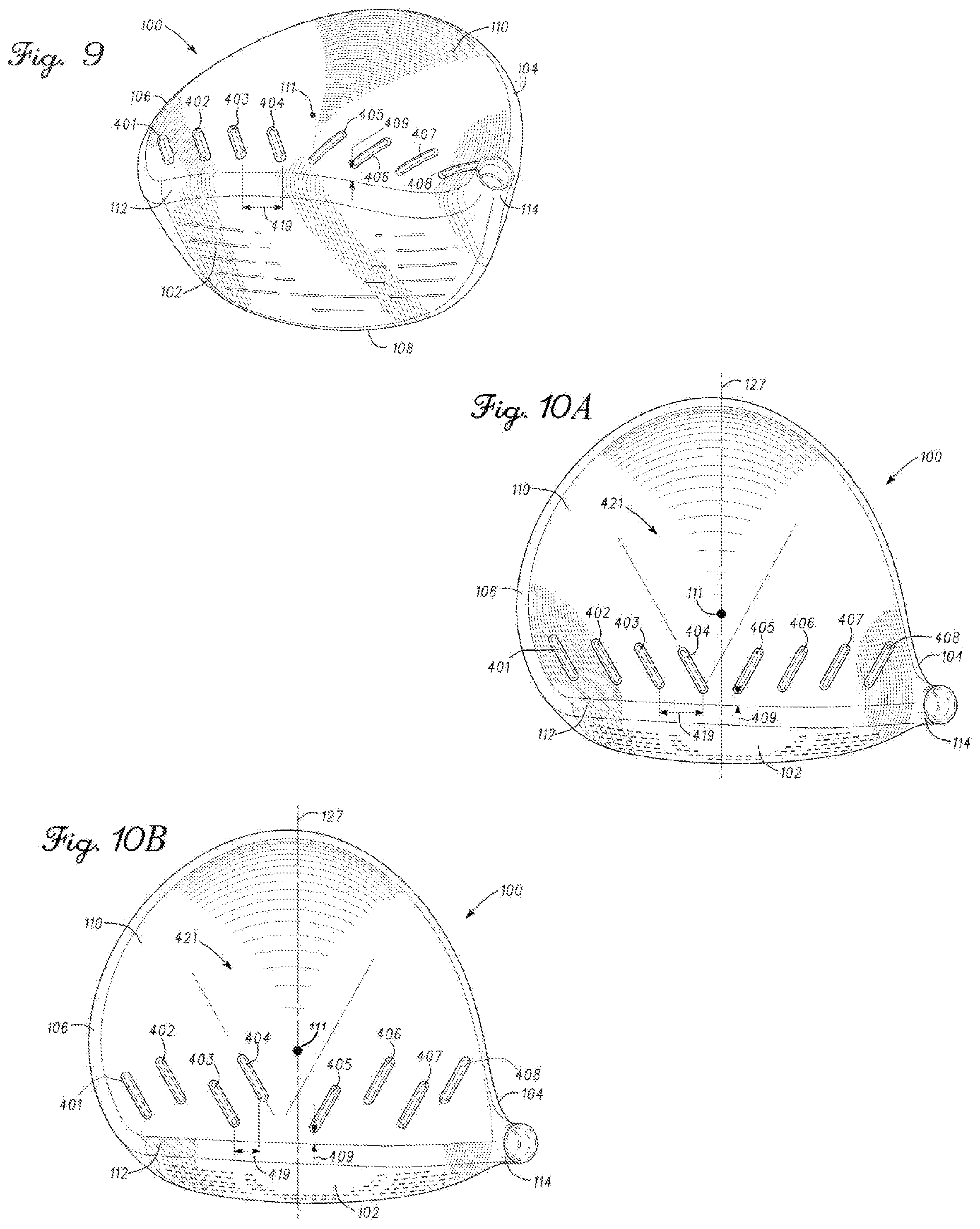Patent US11779818 Figure 4 – Golf club heads with turbulators and methods to manufacture golf club heads with turbulators