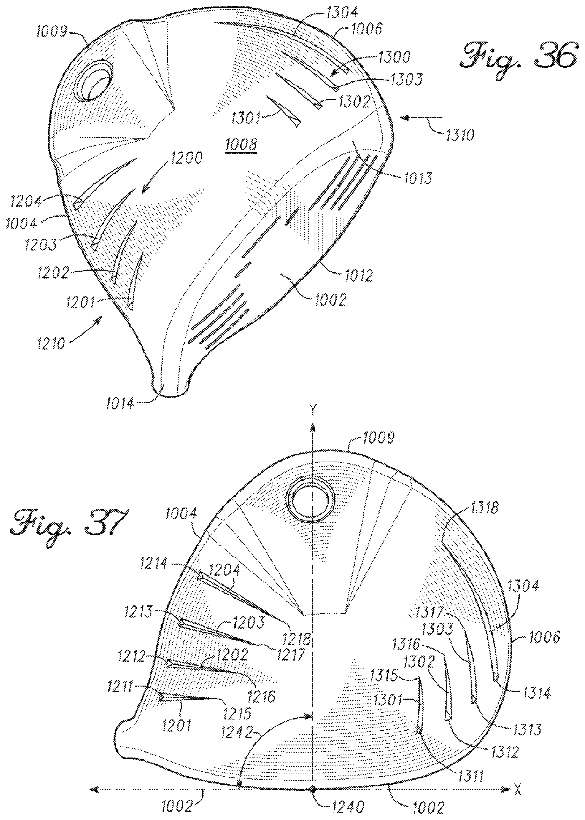 Patent US11779818 Figure 12 – Golf club heads with turbulators and methods to manufacture golf club heads with turbulators