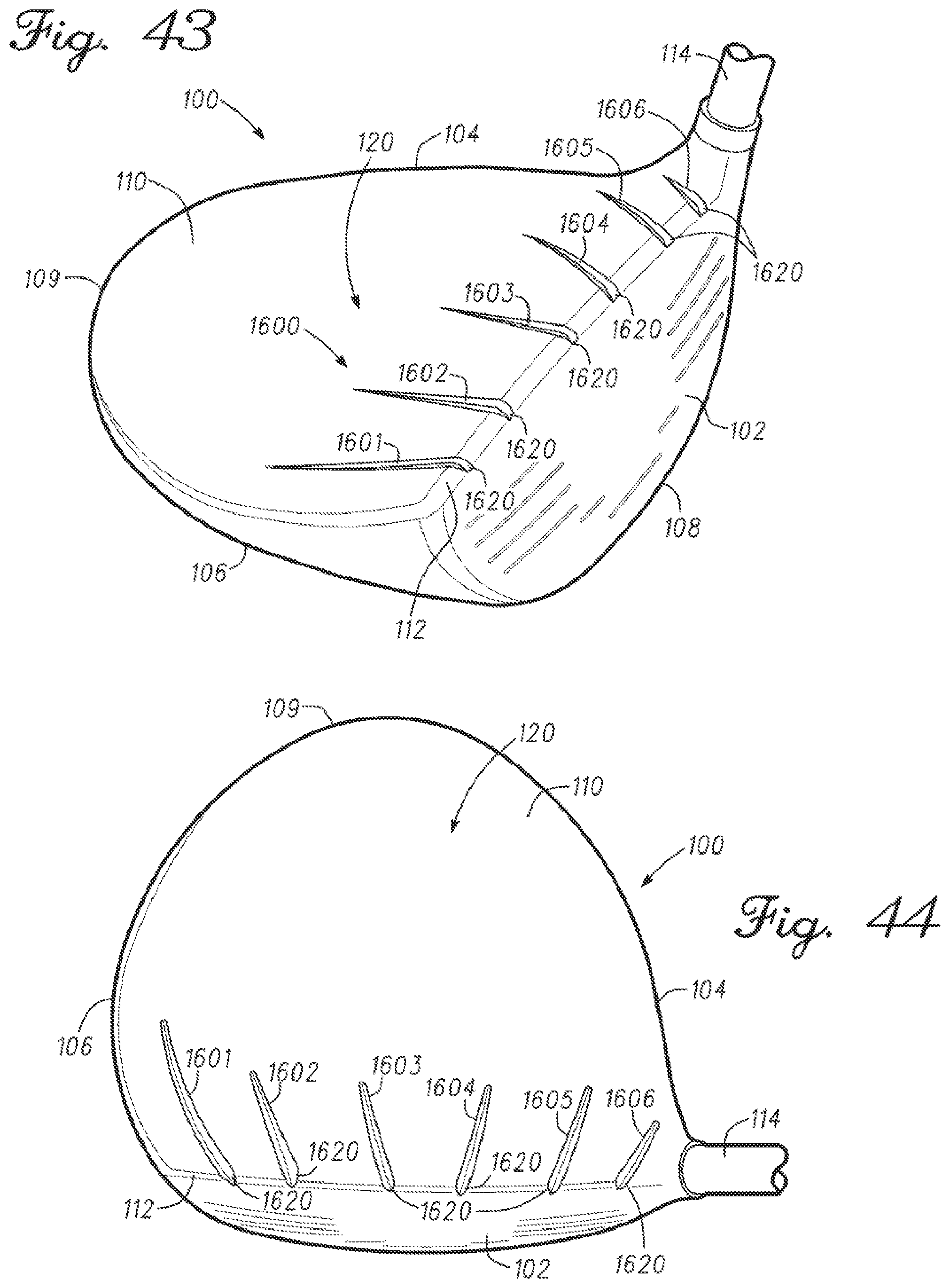 Patent US11779818 Figure 16 – Golf club heads with turbulators and methods to manufacture golf club heads with turbulators