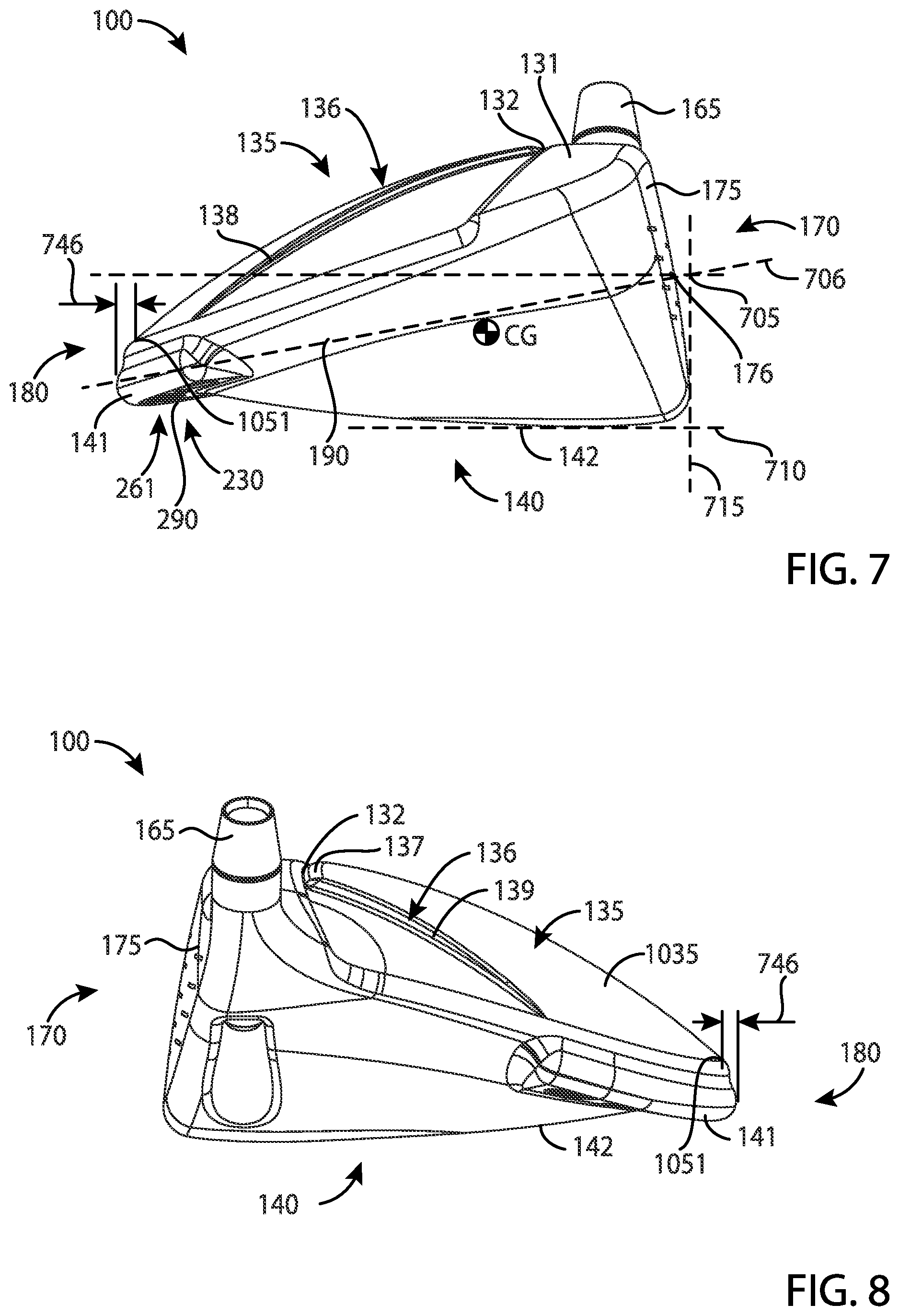 Patent US11779819 Figure 4 – Golf club heads and methods to manufacture golf club heads