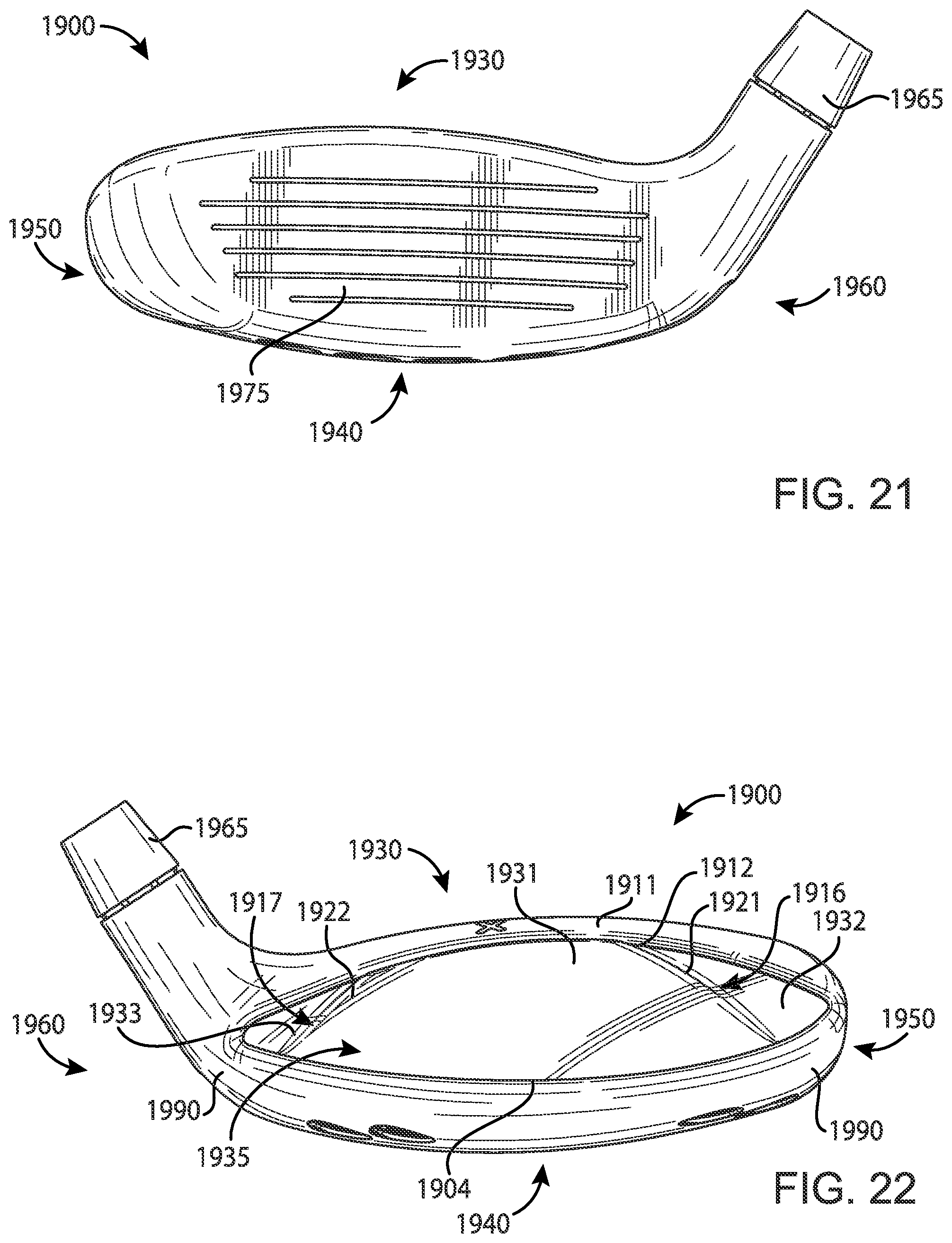 Patent US11779819 Figure 12 – Golf club heads and methods to manufacture golf club heads