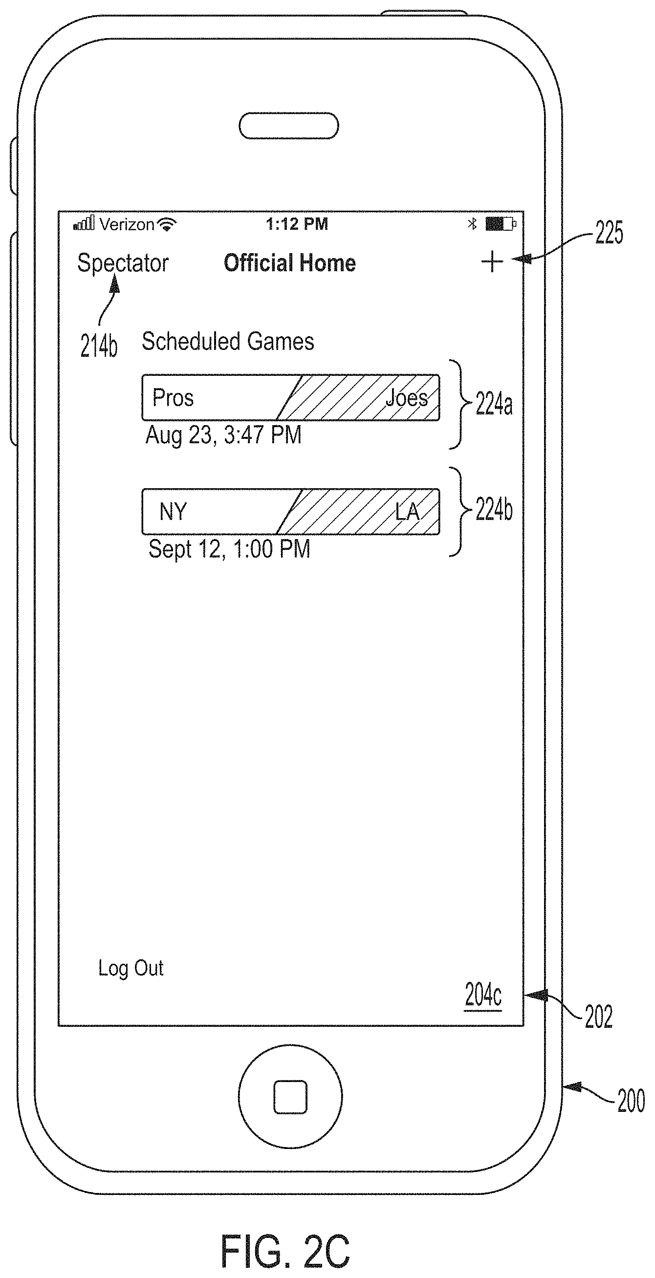 Patent US11779827 Figure 4 – System and user interface for officiating and spectating flag football