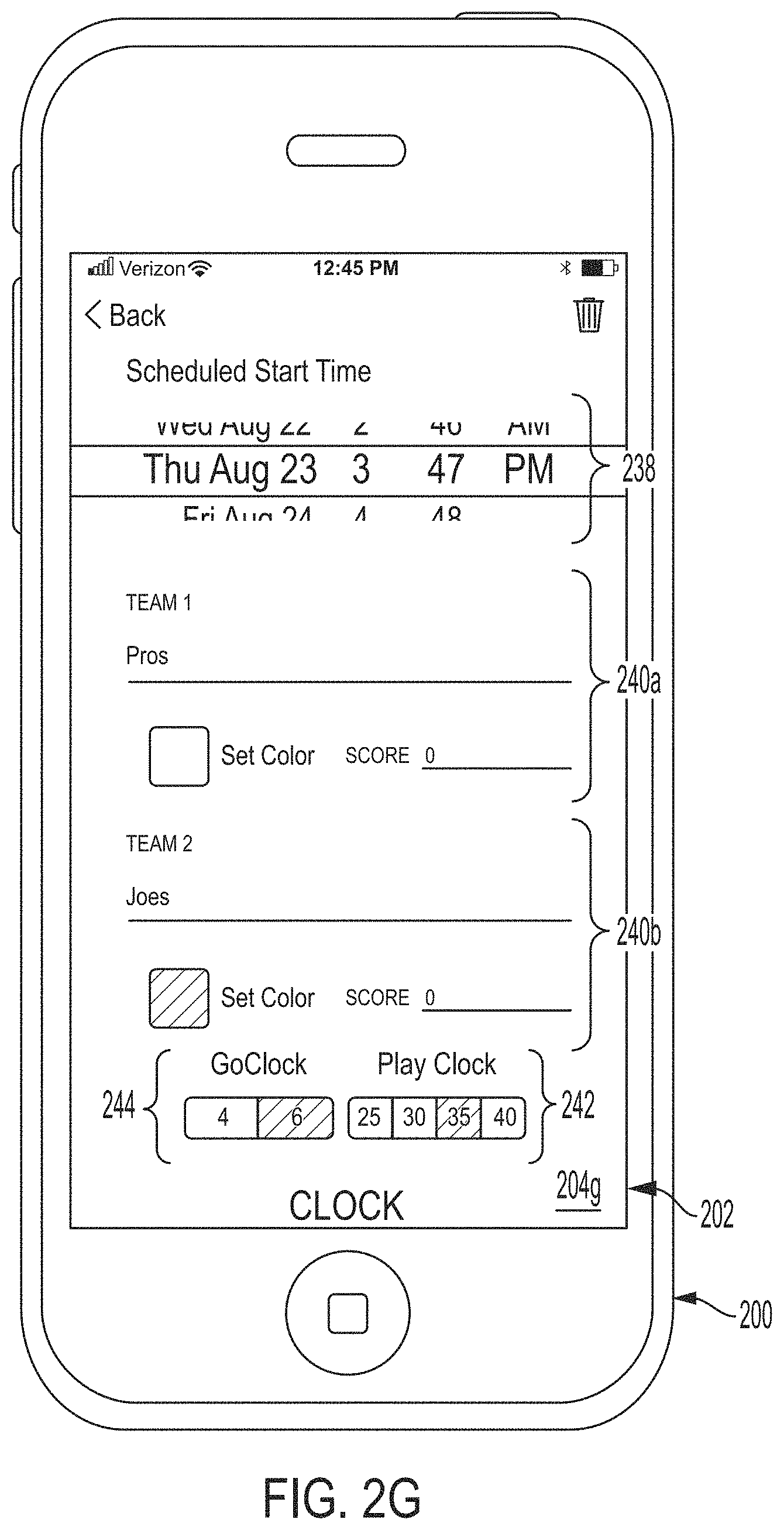 Patent US11779827 Figure 8 – System and user interface for officiating and spectating flag football