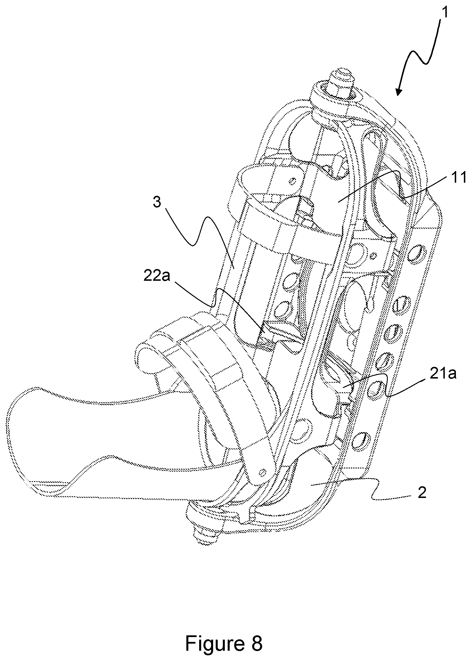Patent US11779828 Figure 8 – Snowboard binding and snowboard
