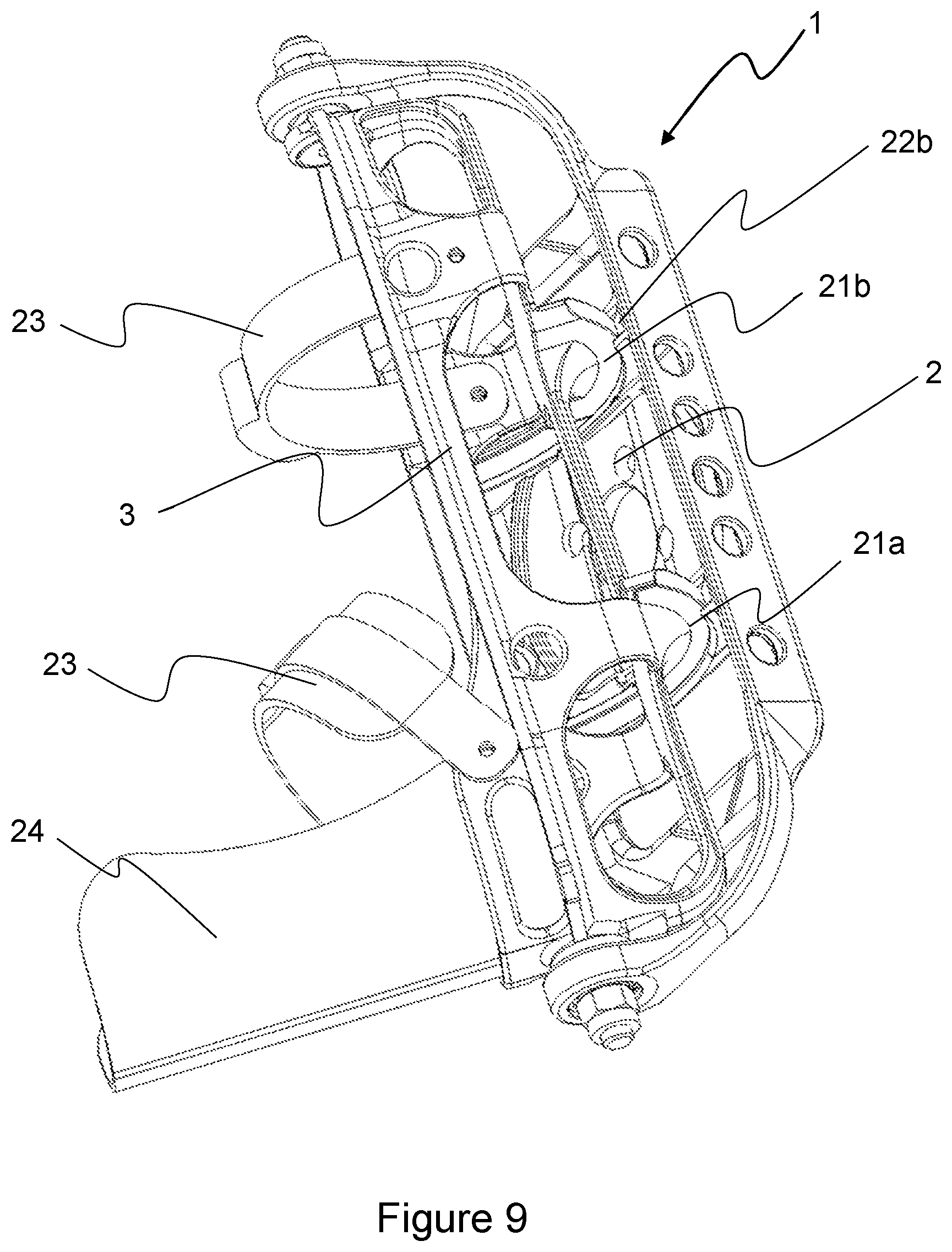 Patent US11779828 Figure 9 – Snowboard binding and snowboard