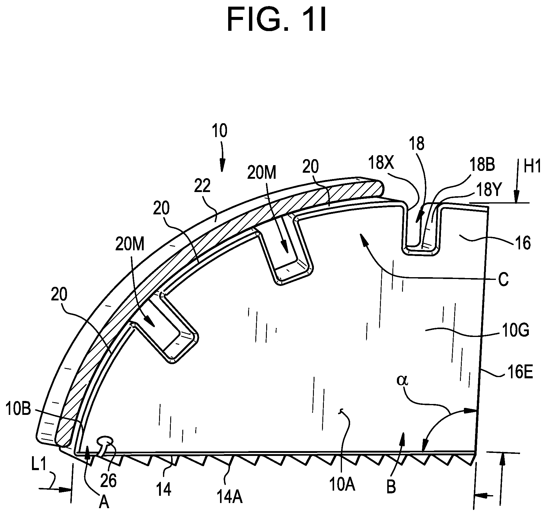 Patent US11779831 Figure 9 – Support member for elevating a retaining wall panel