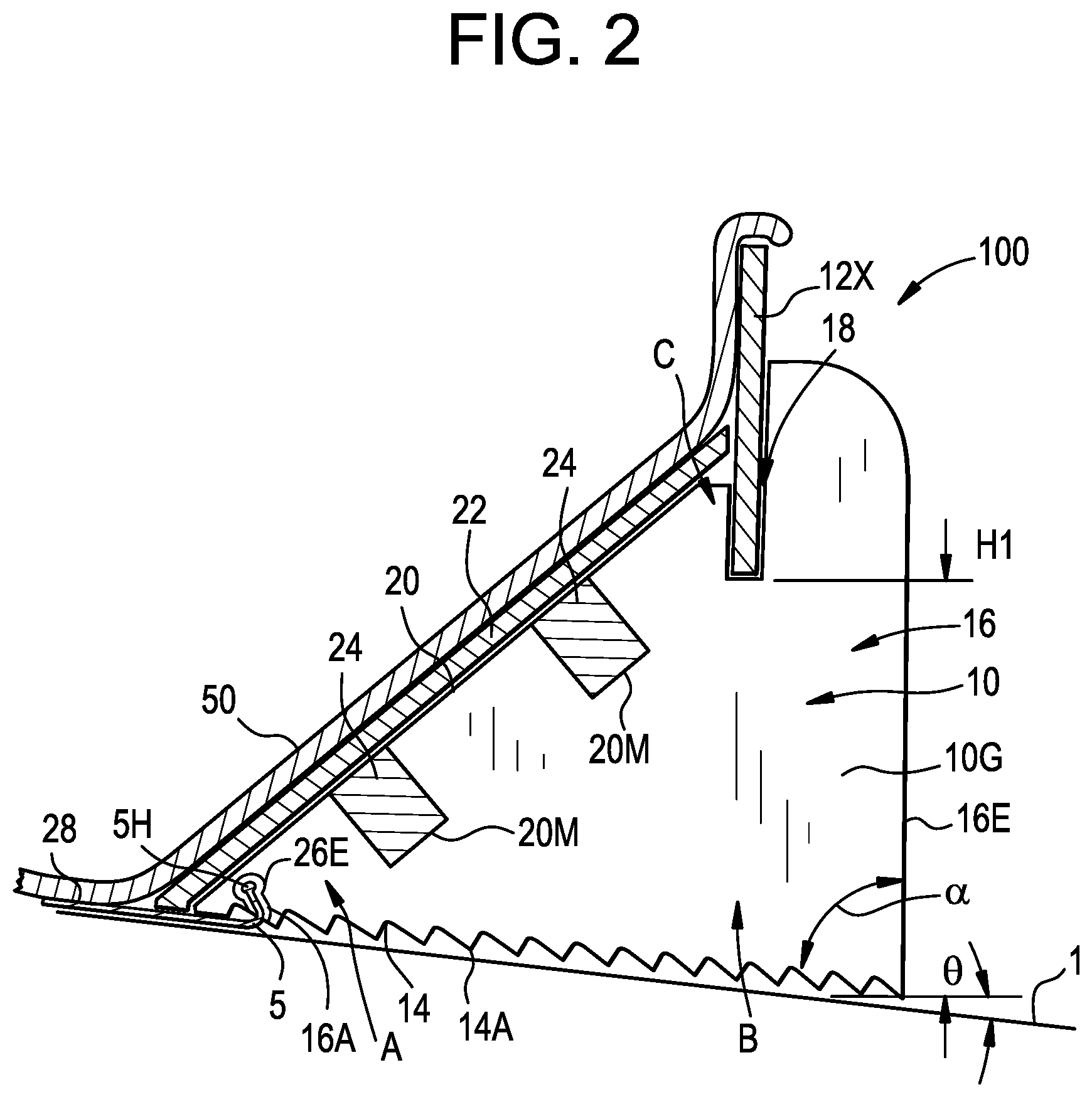 Patent US11779831 Figure 10 – Support member for elevating a retaining wall panel