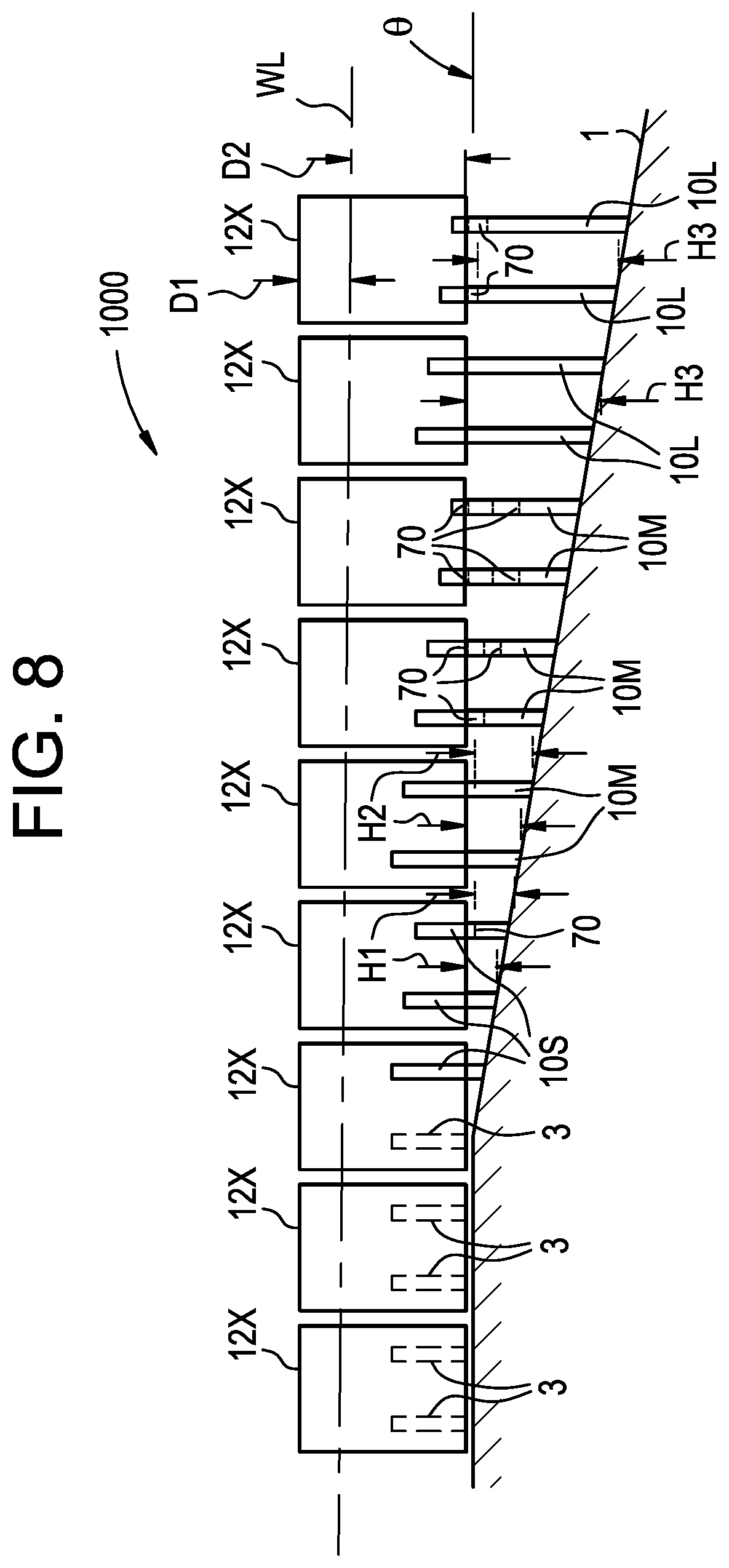 Patent US11779831 Figure 19 – Support member for elevating a retaining wall panel