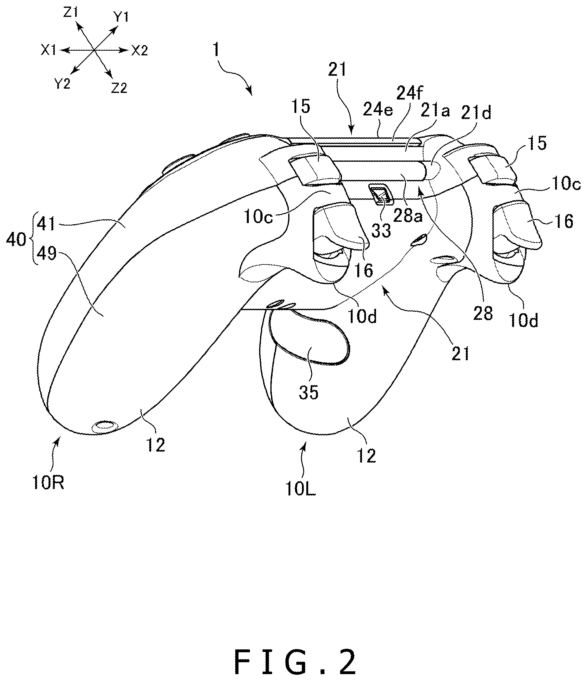 Patent US11779834 Figure 2 – Operating device
