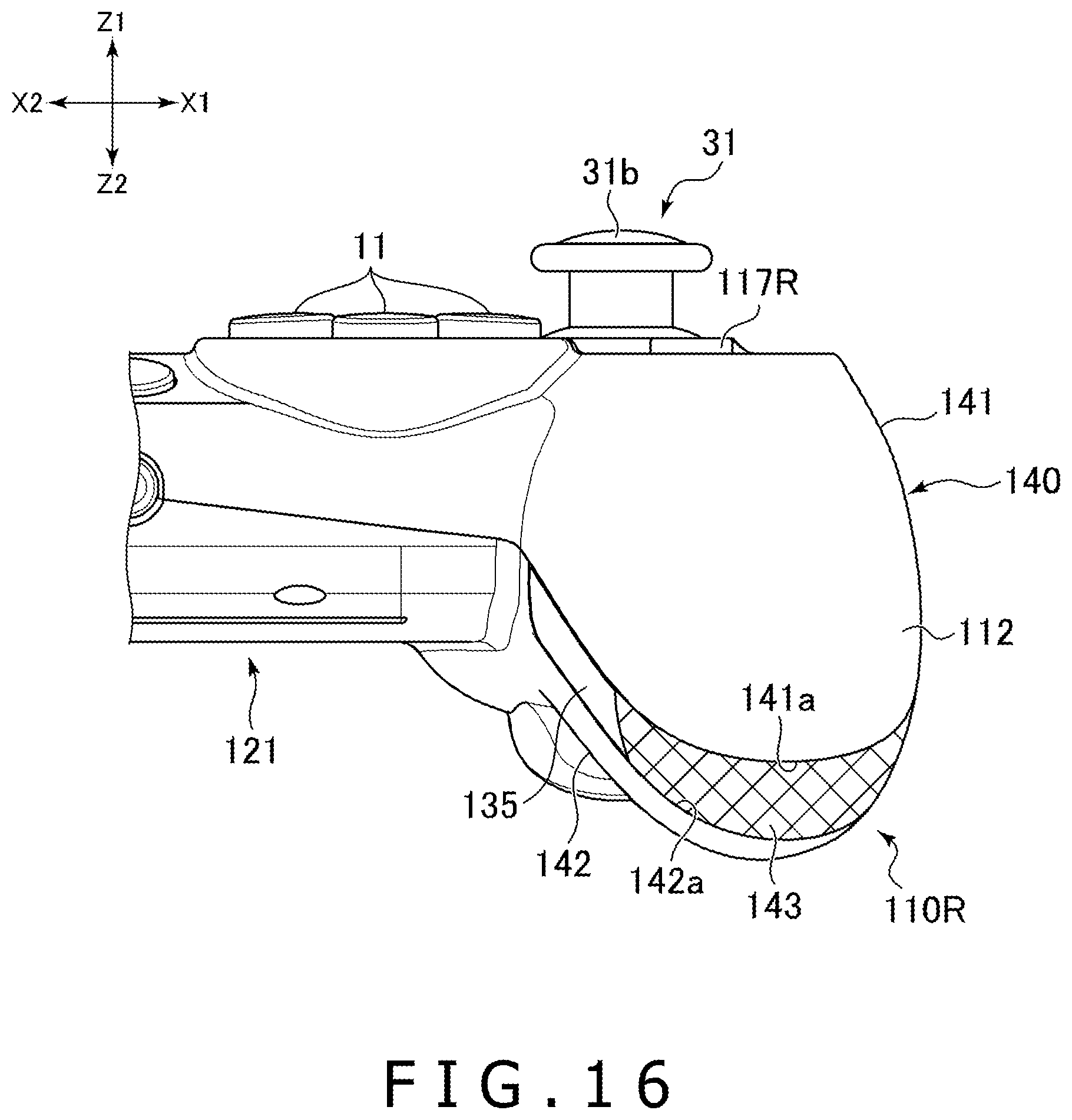 Patent US11779834 Figure 16 – Operating device