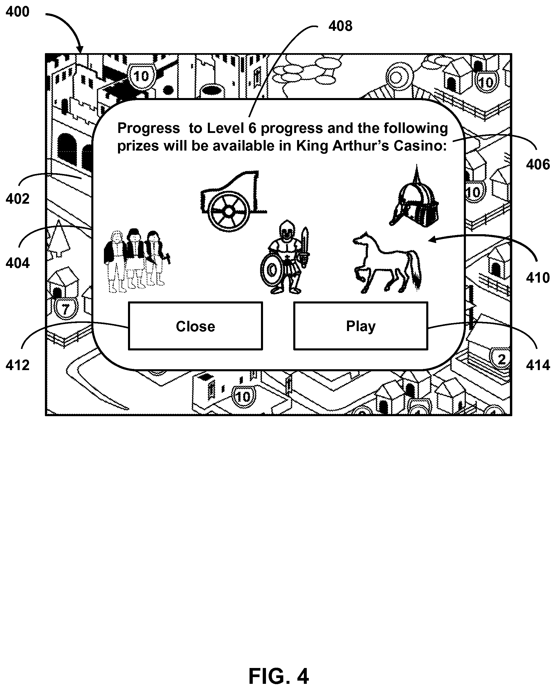 Patent US11779840 Figure 4 – System and method for providing awards to users of an online game