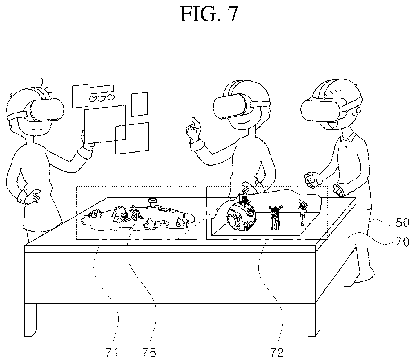 Patent US11779841 Figure 7 – Device and method for rendering VR content that provide bird's eye view perspectives