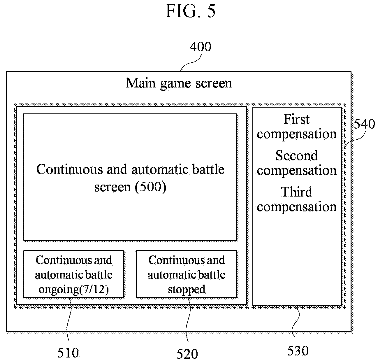 Patent US11779842 Figure 5 – Method and system for providing game using continuous and automatic battle function