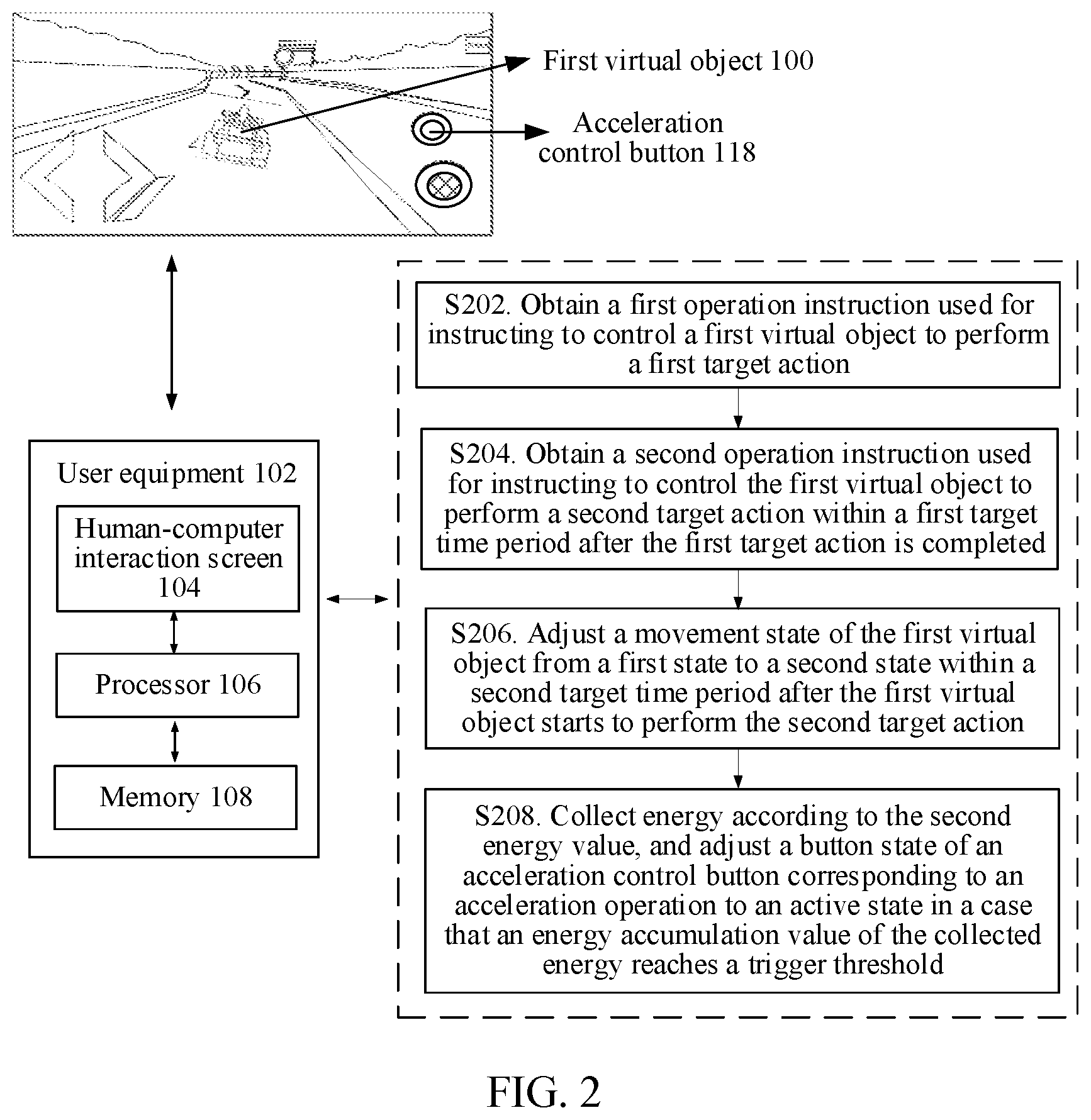 Patent US11779843 Figure 2 – Virtual object control method and apparatus, storage medium, and electronic device