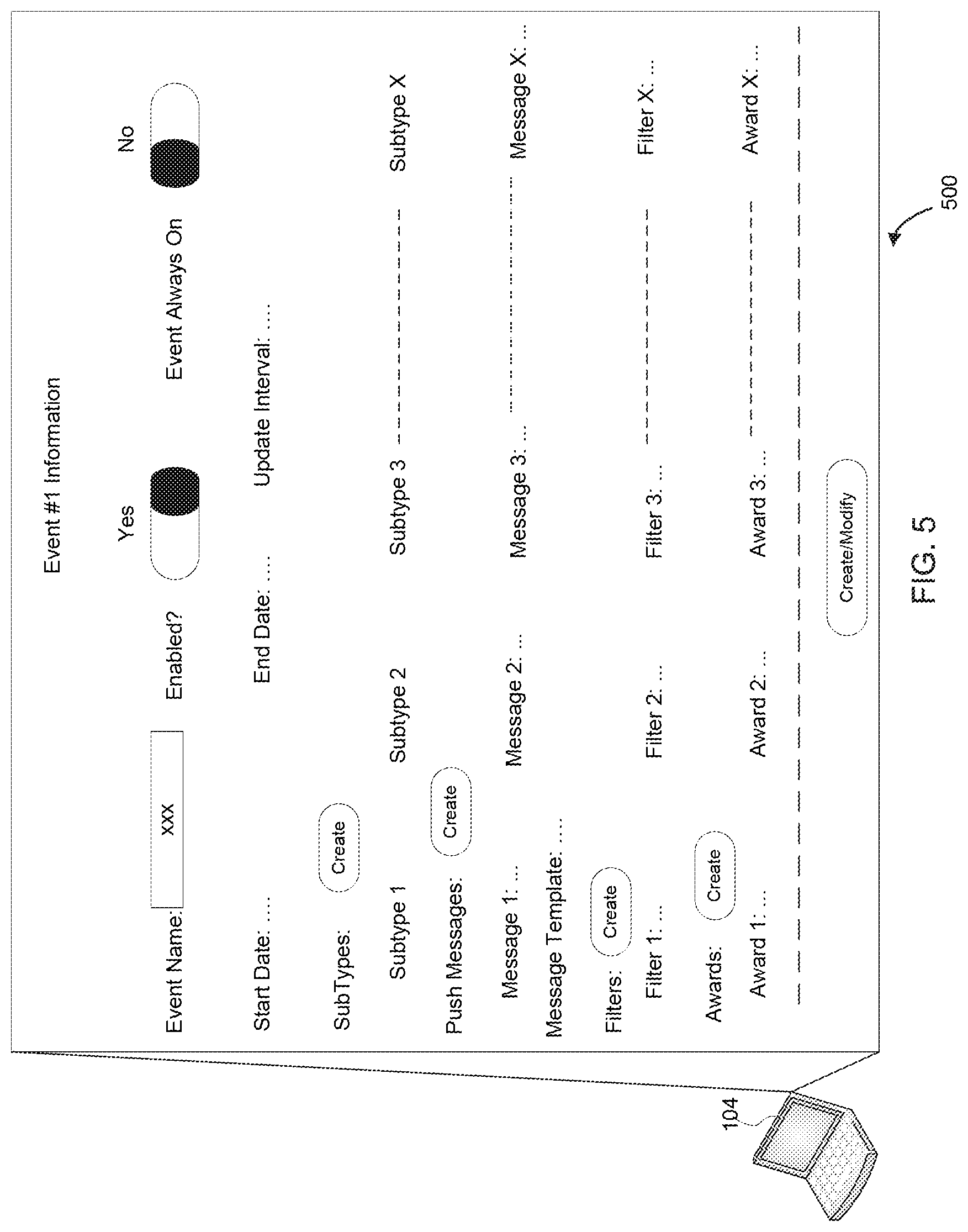 Patent US11779848 Figure 5 – Facilitating event implementation in an online game