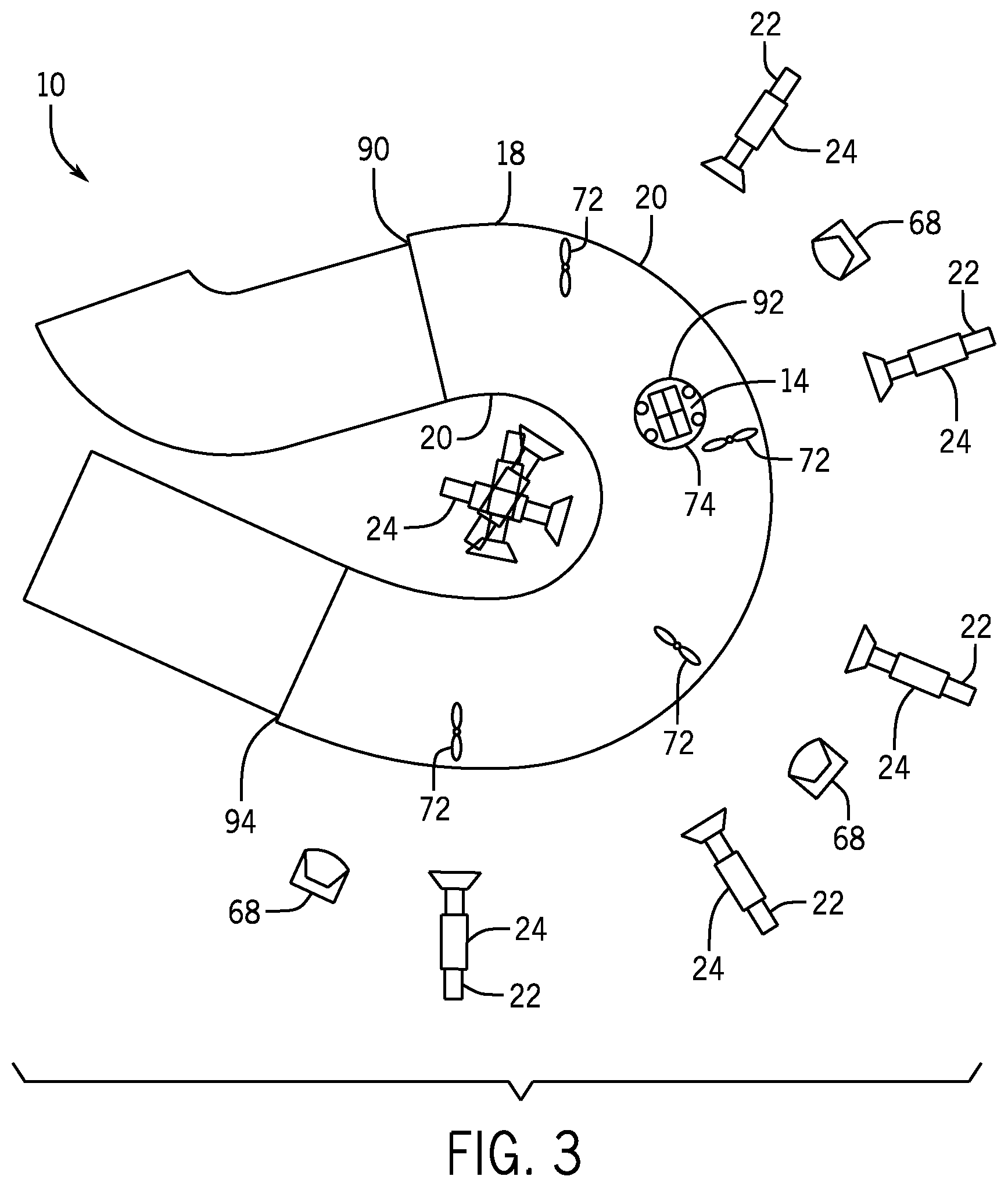 Patent US11779850 Figure 3 – Amusement park ride tunnel