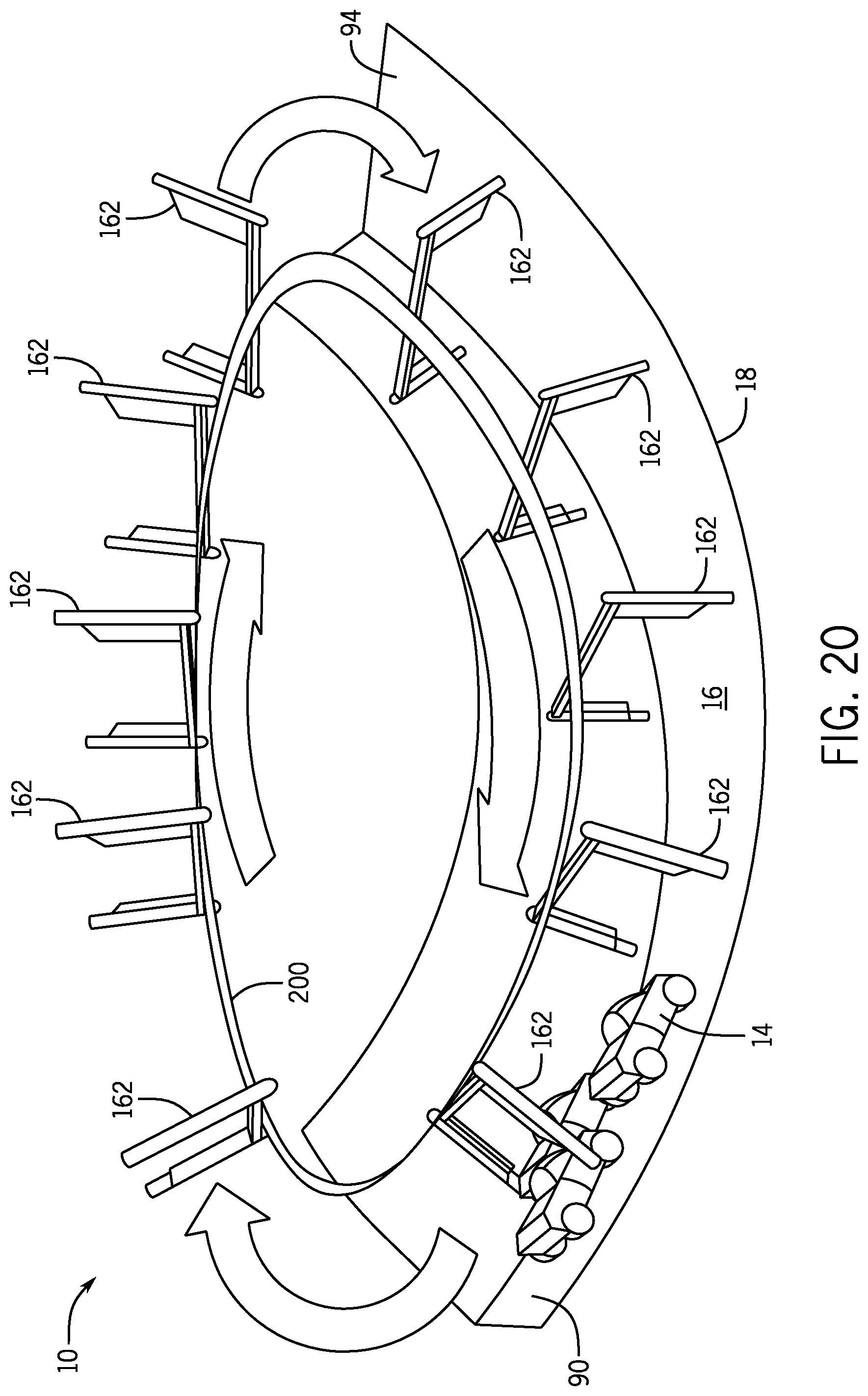 Patent US11779850 Figure 12 – Amusement park ride tunnel