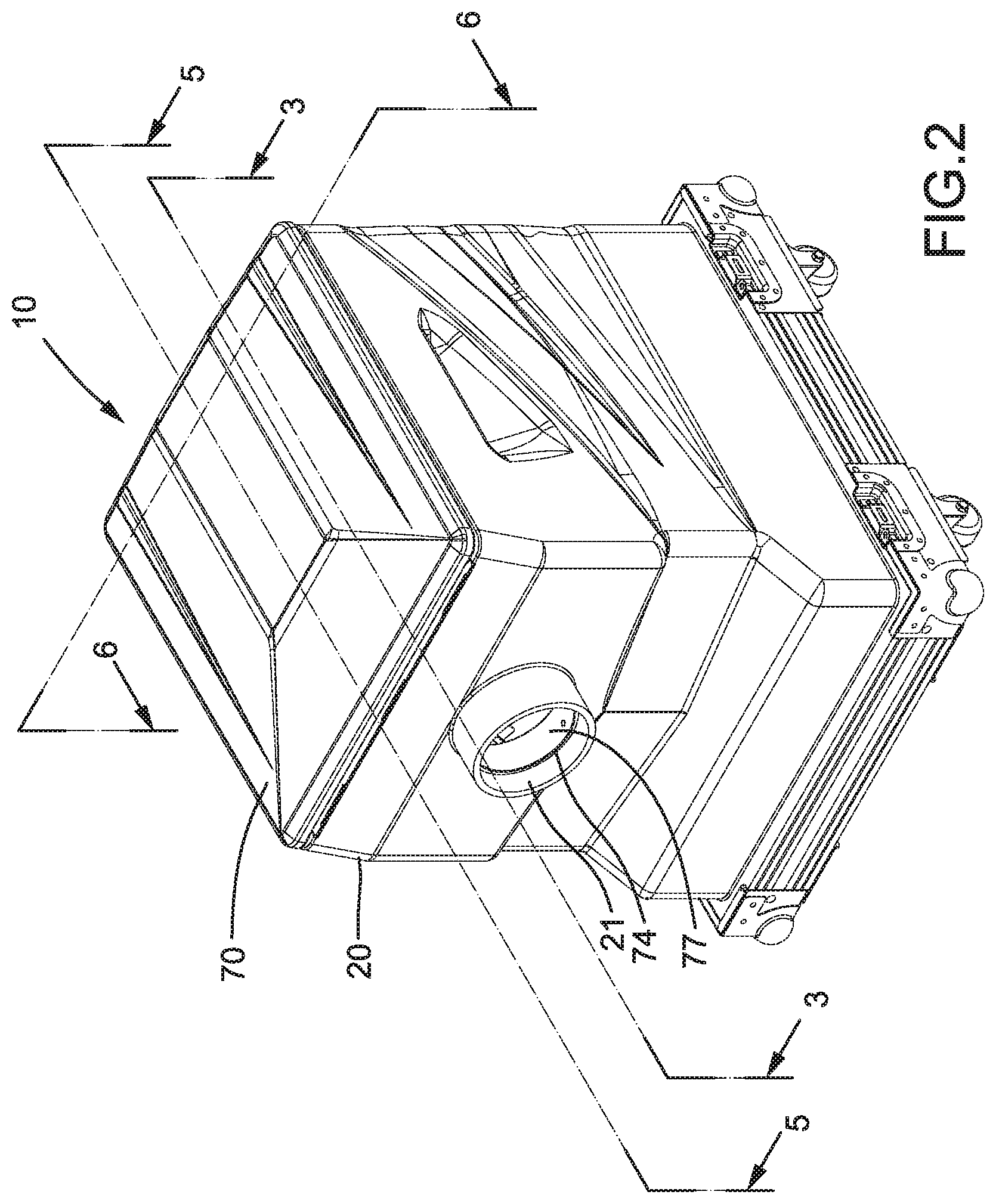 Patent US11779856 Figure 2 – Smoke generator using dry ice