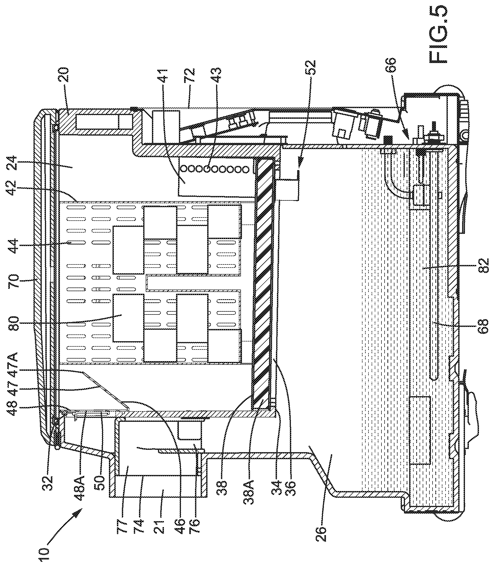 Patent US11779856 Figure 5 – Smoke generator using dry ice