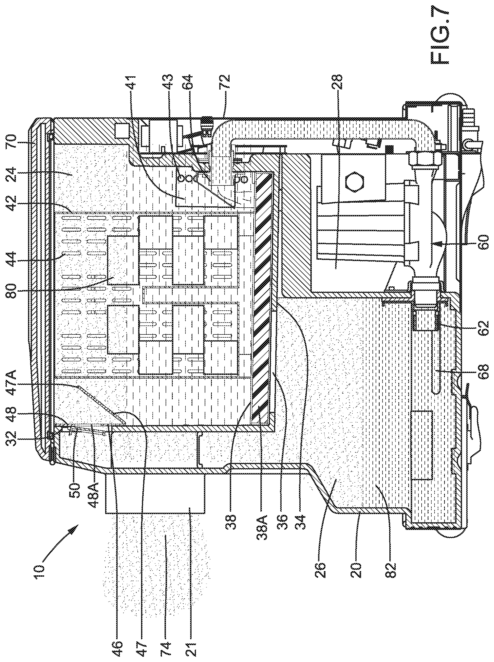 Patent US11779856 Figure 7 – Smoke generator using dry ice