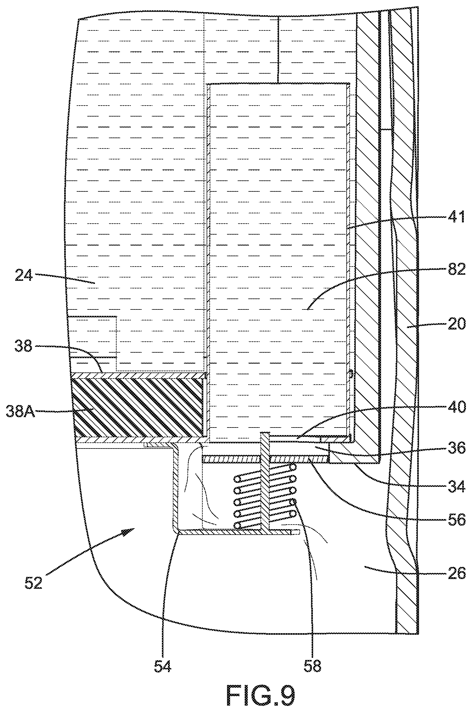 Patent US11779856 Figure 9 – Smoke generator using dry ice