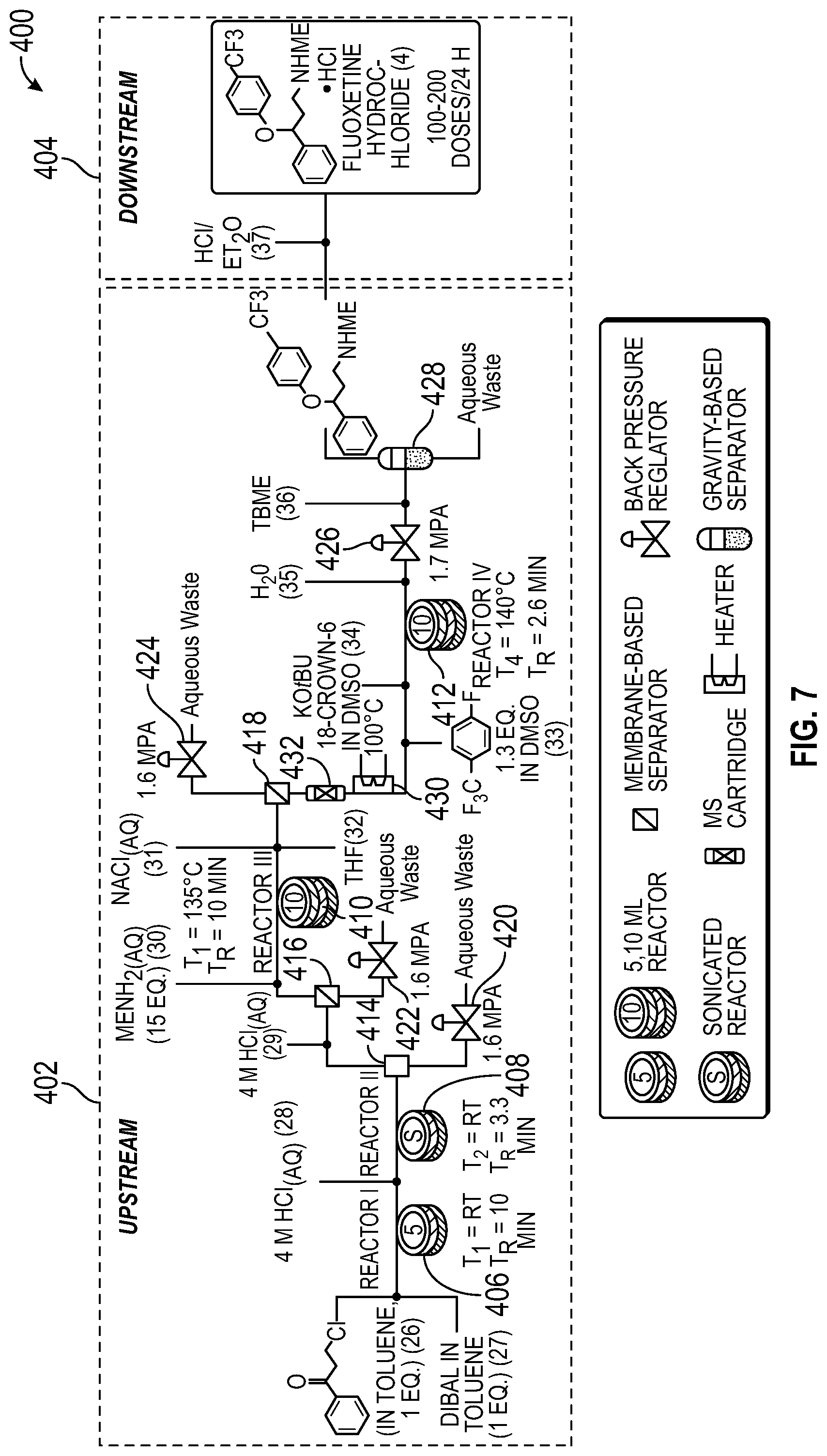 Patent US11779859 Figure 11 – Continuous production of active pharmaceutical ingredients