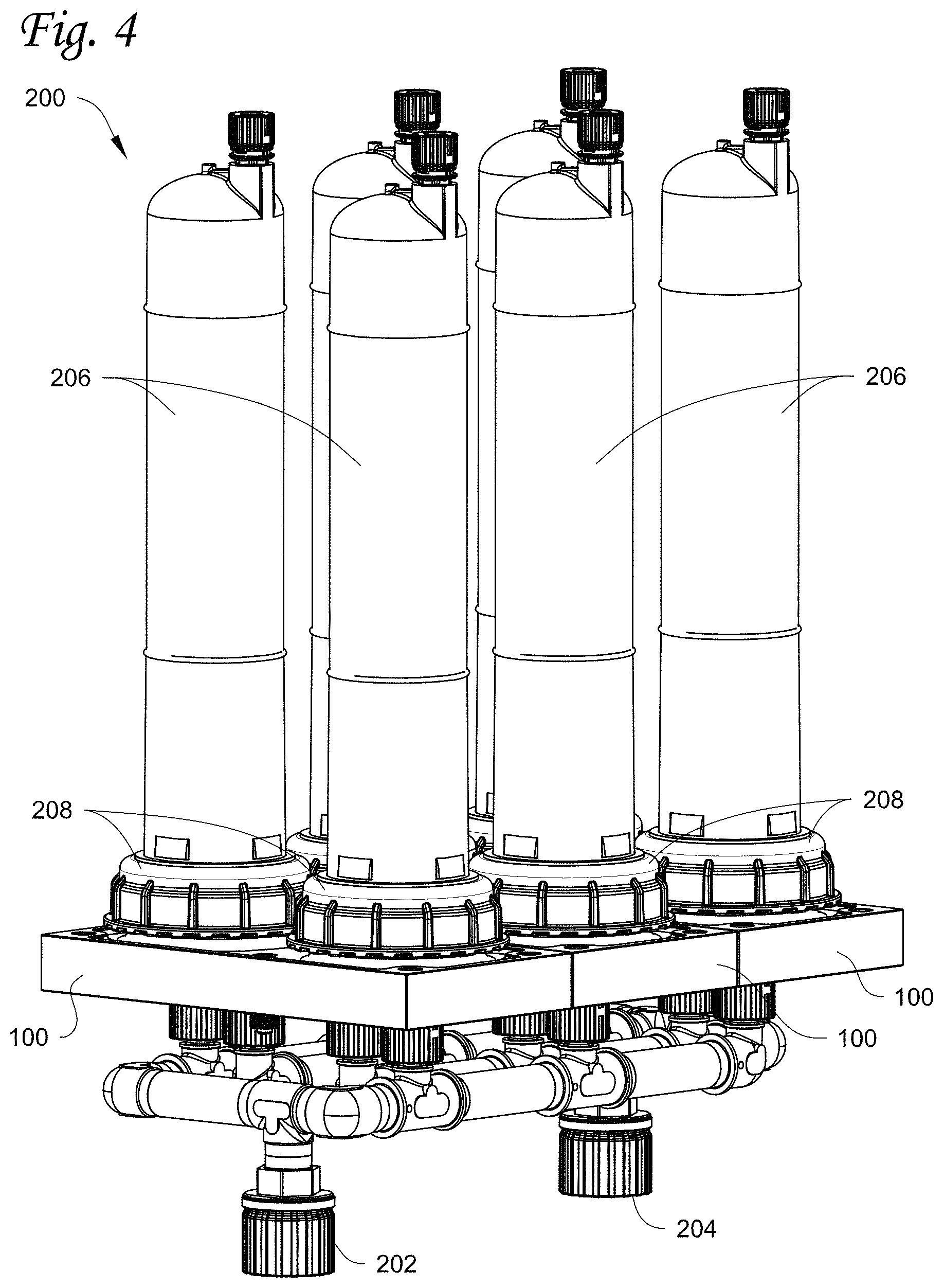Patent US11779866 Figure 4 – Modular filter manifold