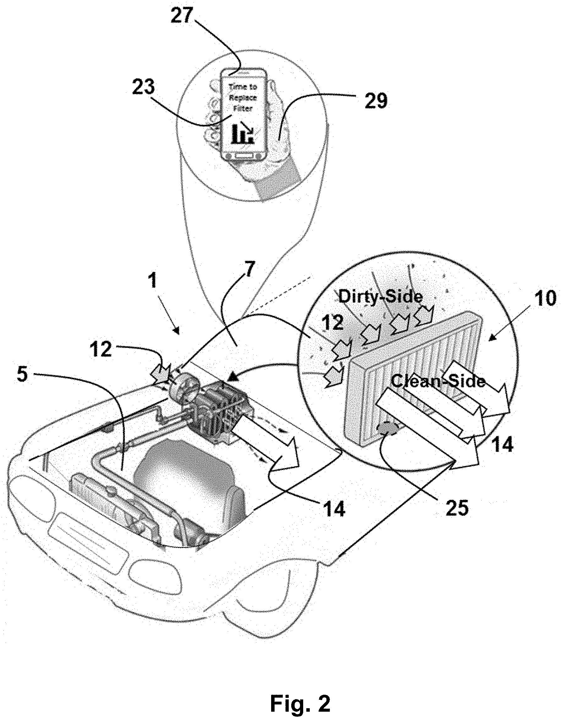 Patent US11779870 Figure 2 – Smart filter elements and systems