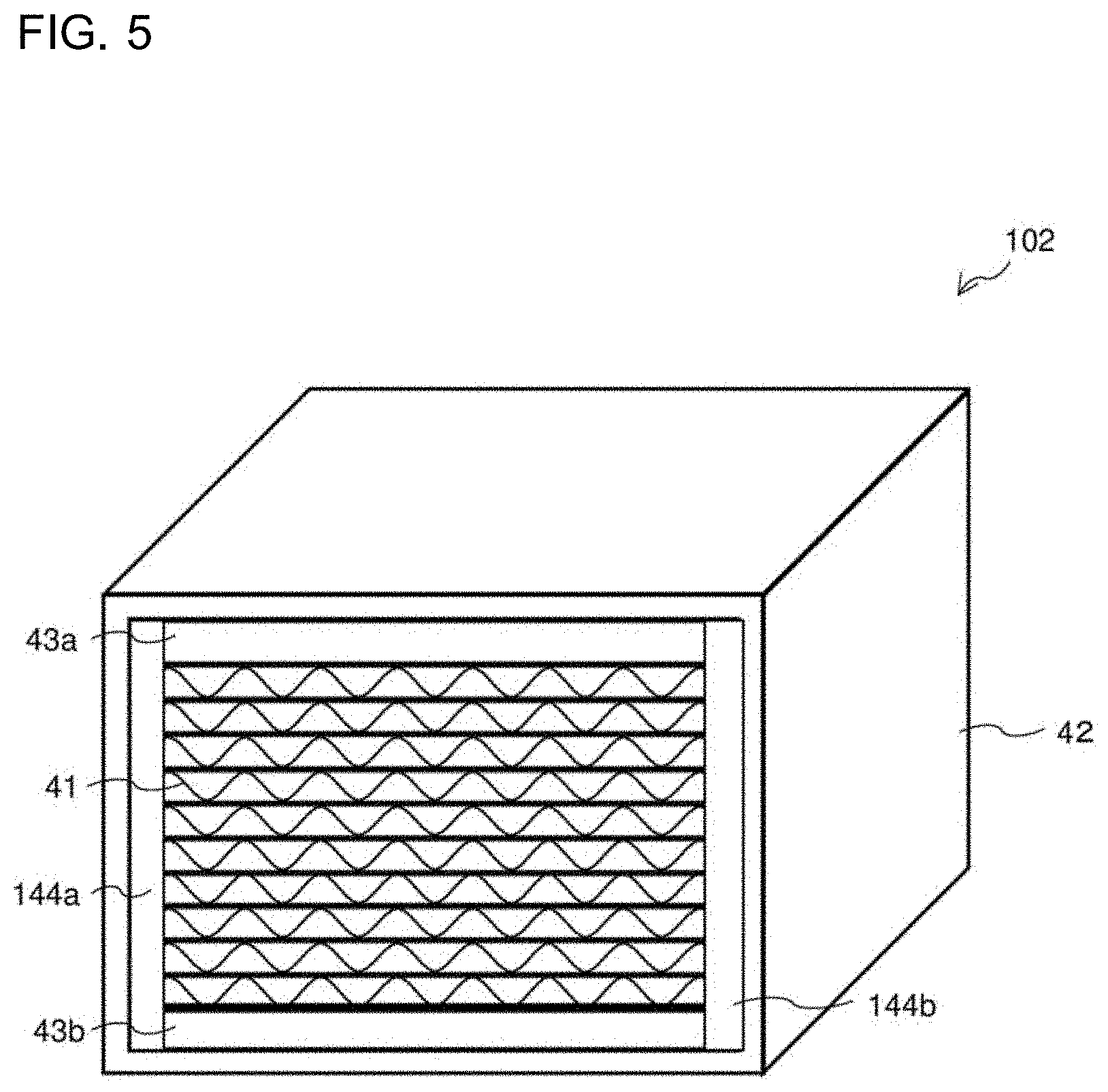 Patent US11779881 Figure 5 – Dehumidifying element, dehumidifying device, and a method of manufacturing dehumidifying element