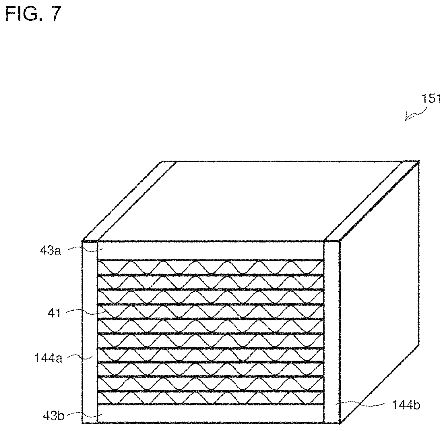 Patent US11779881 Figure 7 – Dehumidifying element, dehumidifying device, and a method of manufacturing dehumidifying element