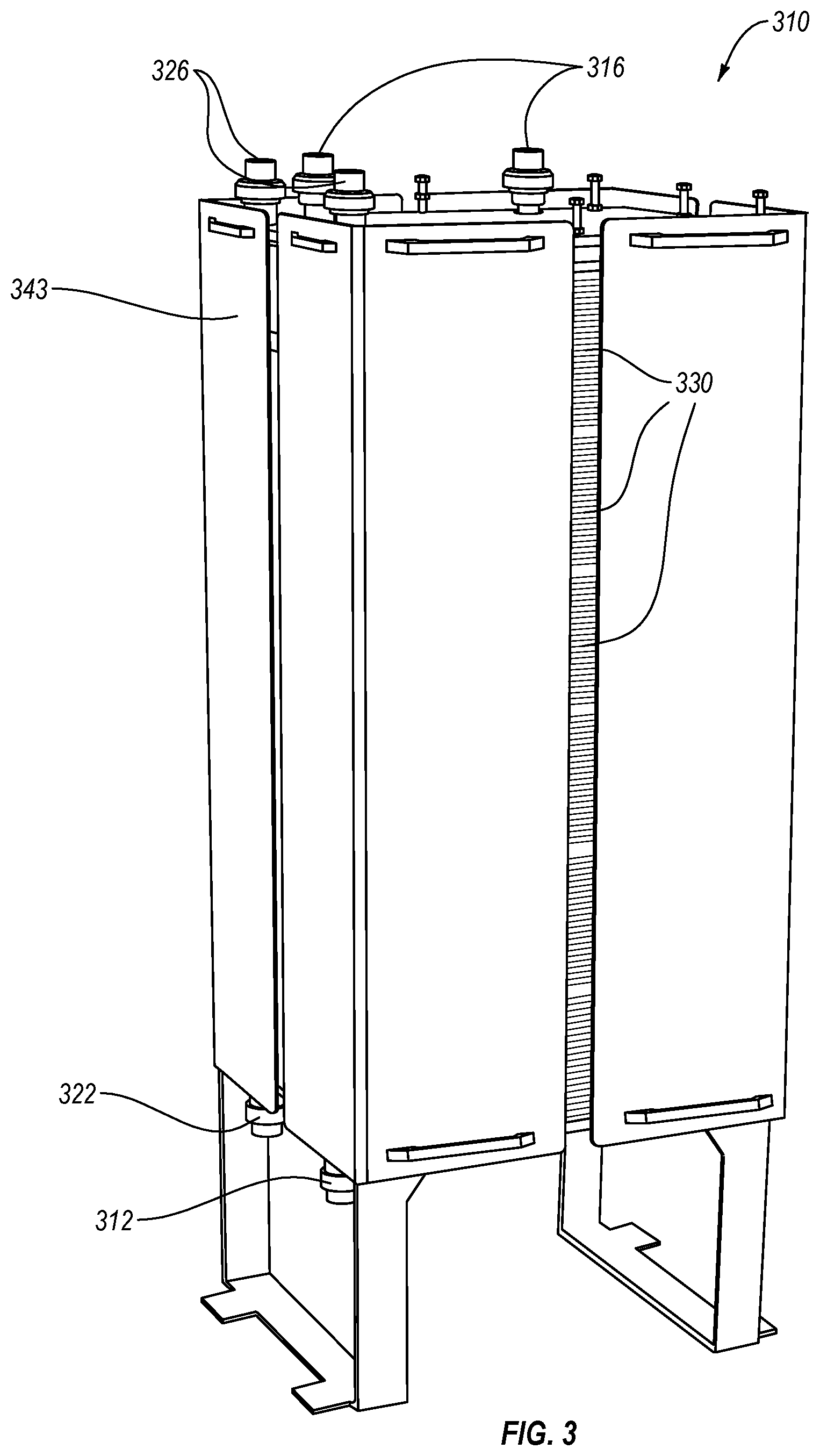 Patent US11779883 Figure 3 – Water purification systems and methods having pressurized draw stream