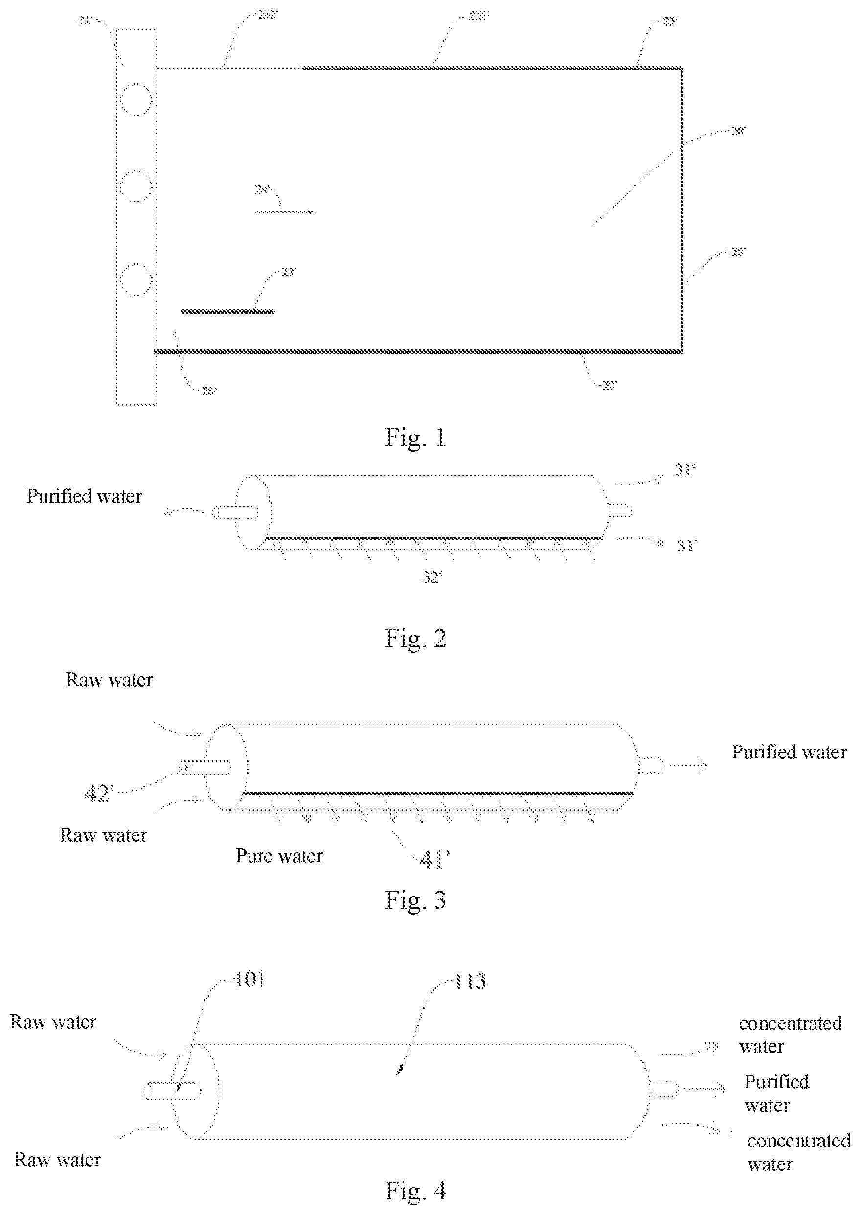 Patent US11779887 Figure 1 – Full-effect reverse osmosis membrane element, and water purifier having same