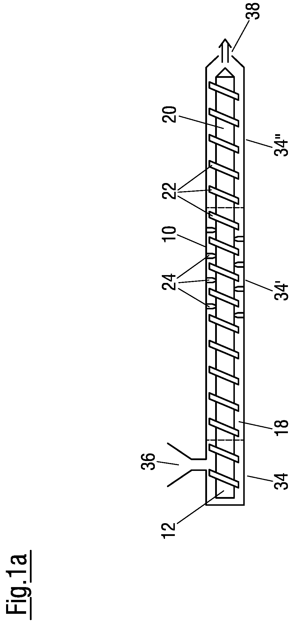 Patent US11779891 — Asymmetrical three-blade screw-type shaft for a mixing and kneading machine — Figure 1