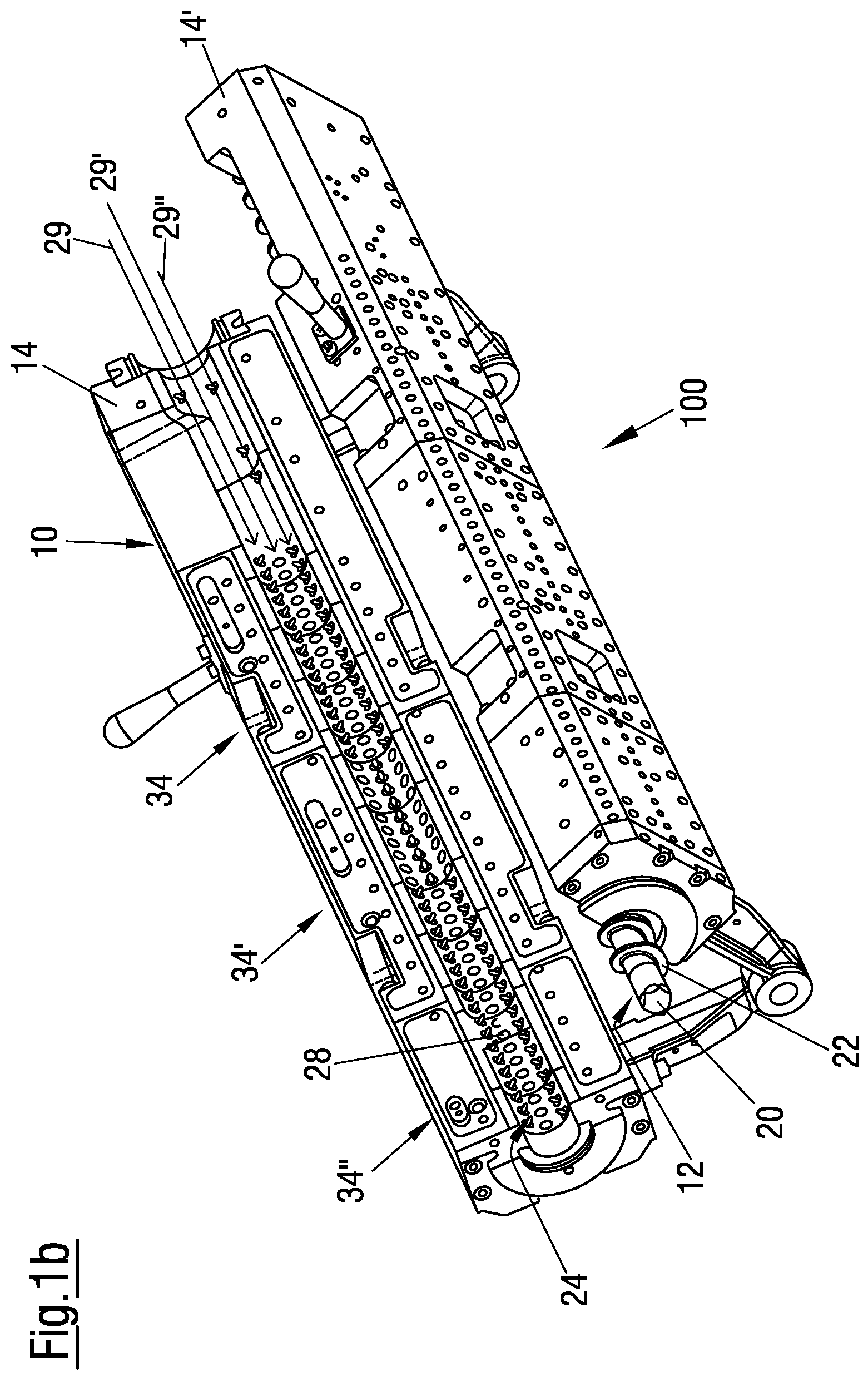 Patent US11779891 Figure 2 – Asymmetrical three-blade screw-type shaft for a mixing and kneading machine