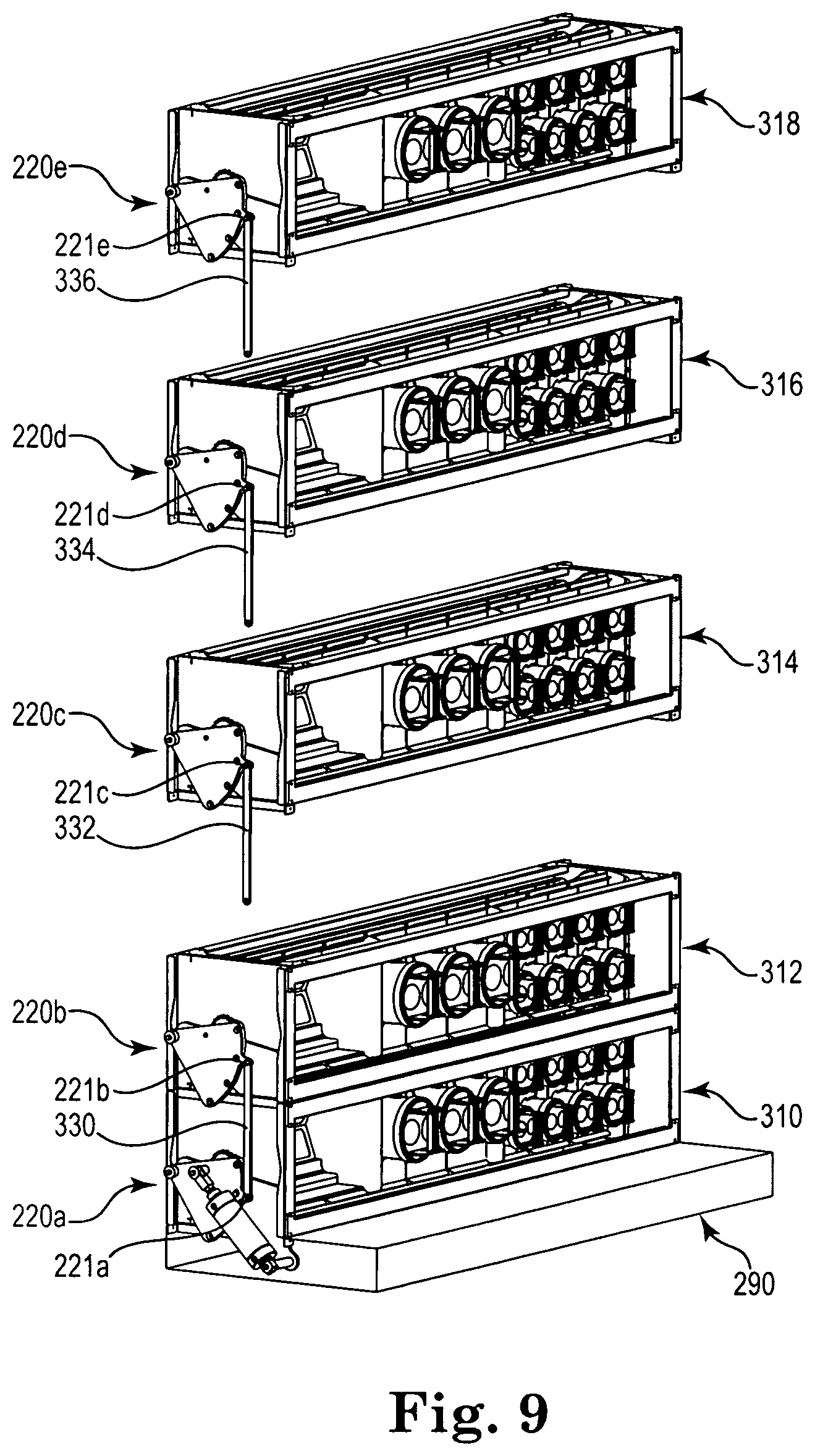 Patent US11779892 Figure 7 – Paint storage and mixing system