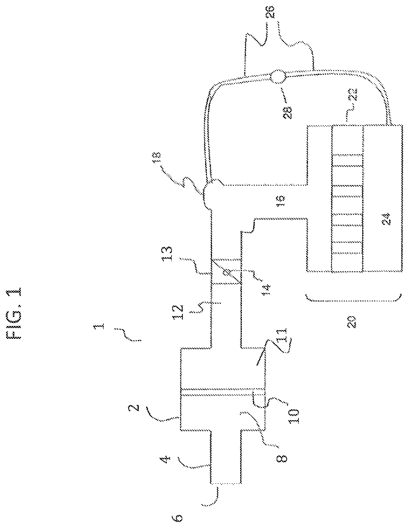 Patent US11779900 Figure 1 – Evaporative emission device and adsorbent