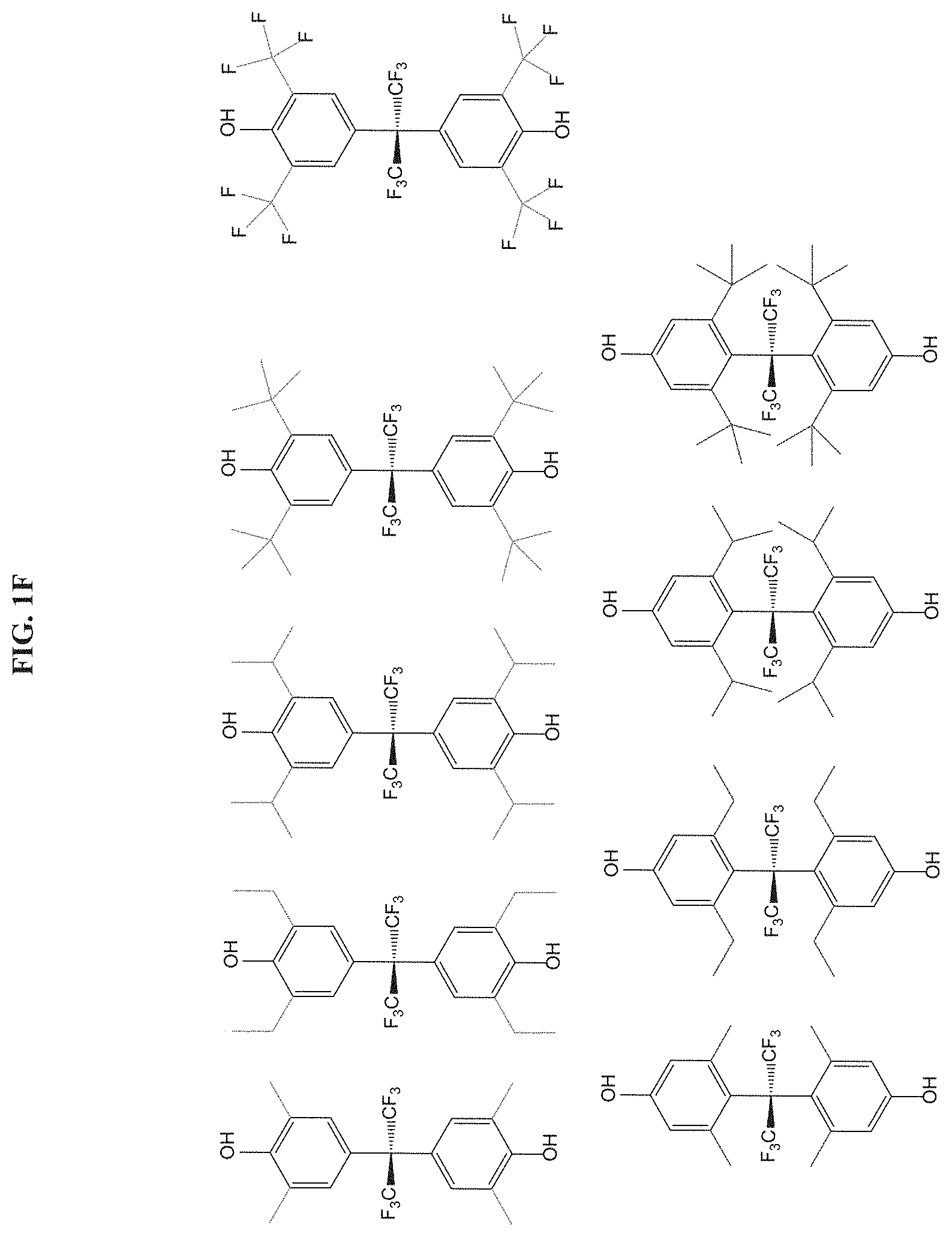 Patent US11779901 Figure 6 – Bisphenol hypersorbents for enhanced detection of, or protection from, hazardous chemicals